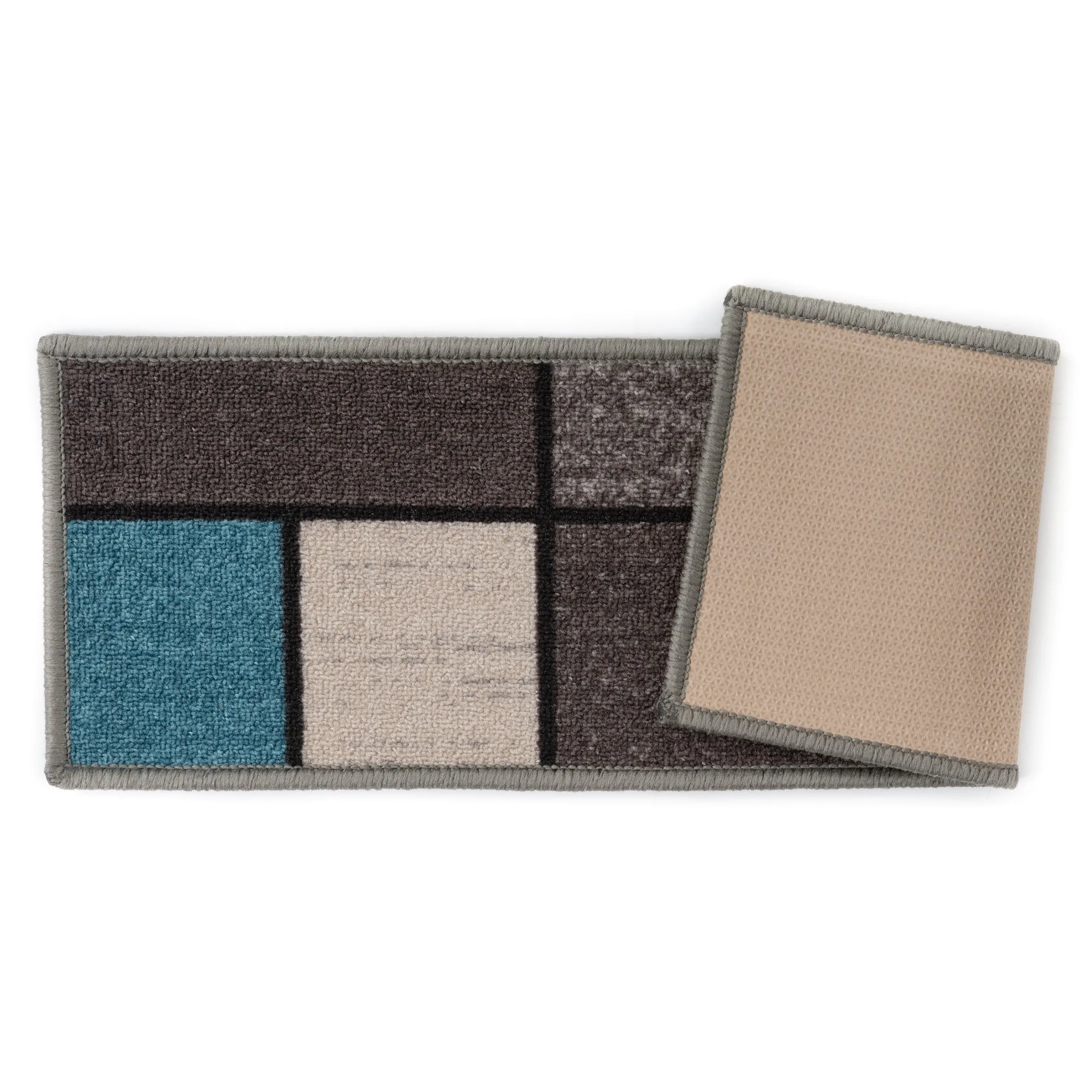World Rug Gallery Contemporary Modern Boxes Non-Slip Stair Treads