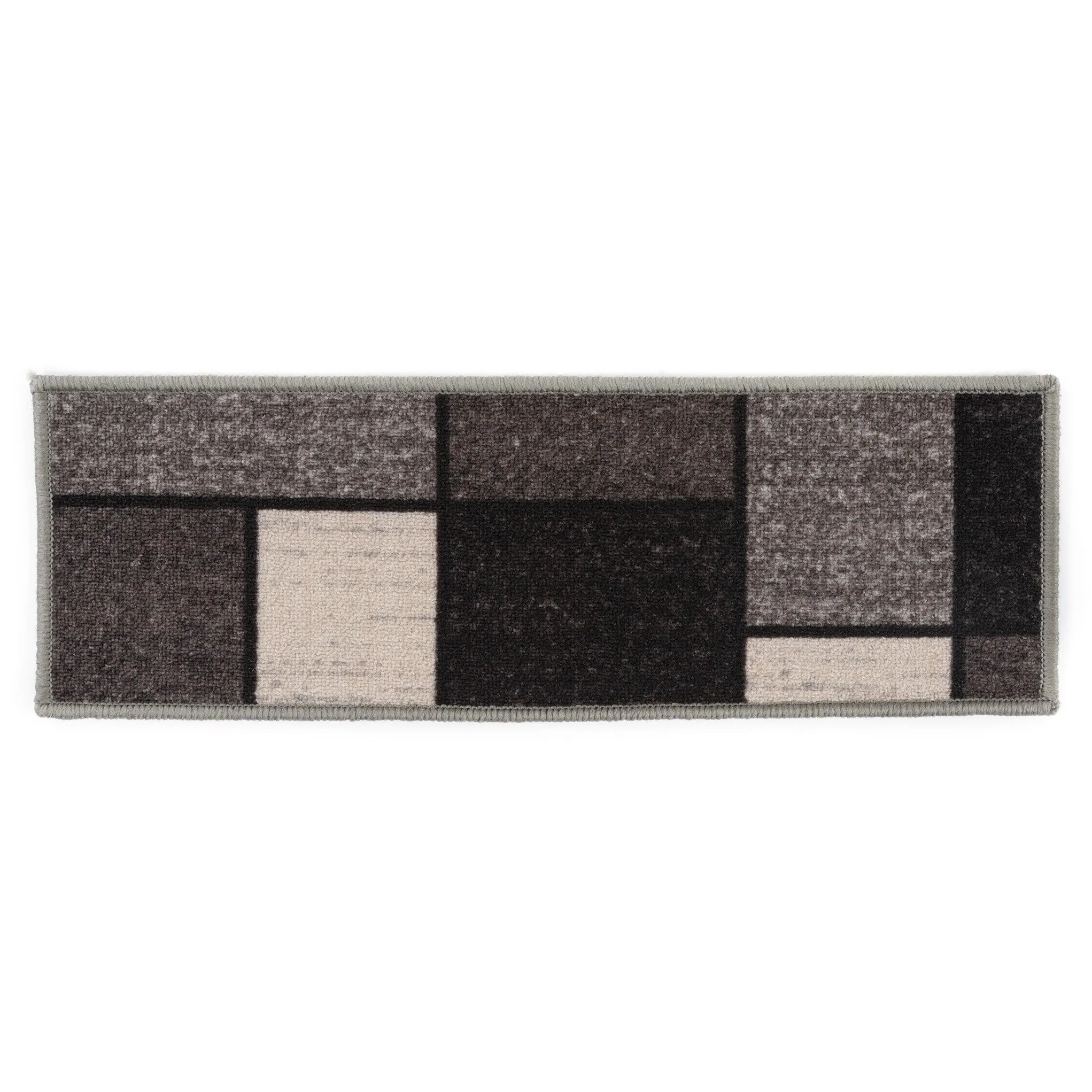 World Rug Gallery Contemporary Modern Boxes Non-Slip Stair Treads
