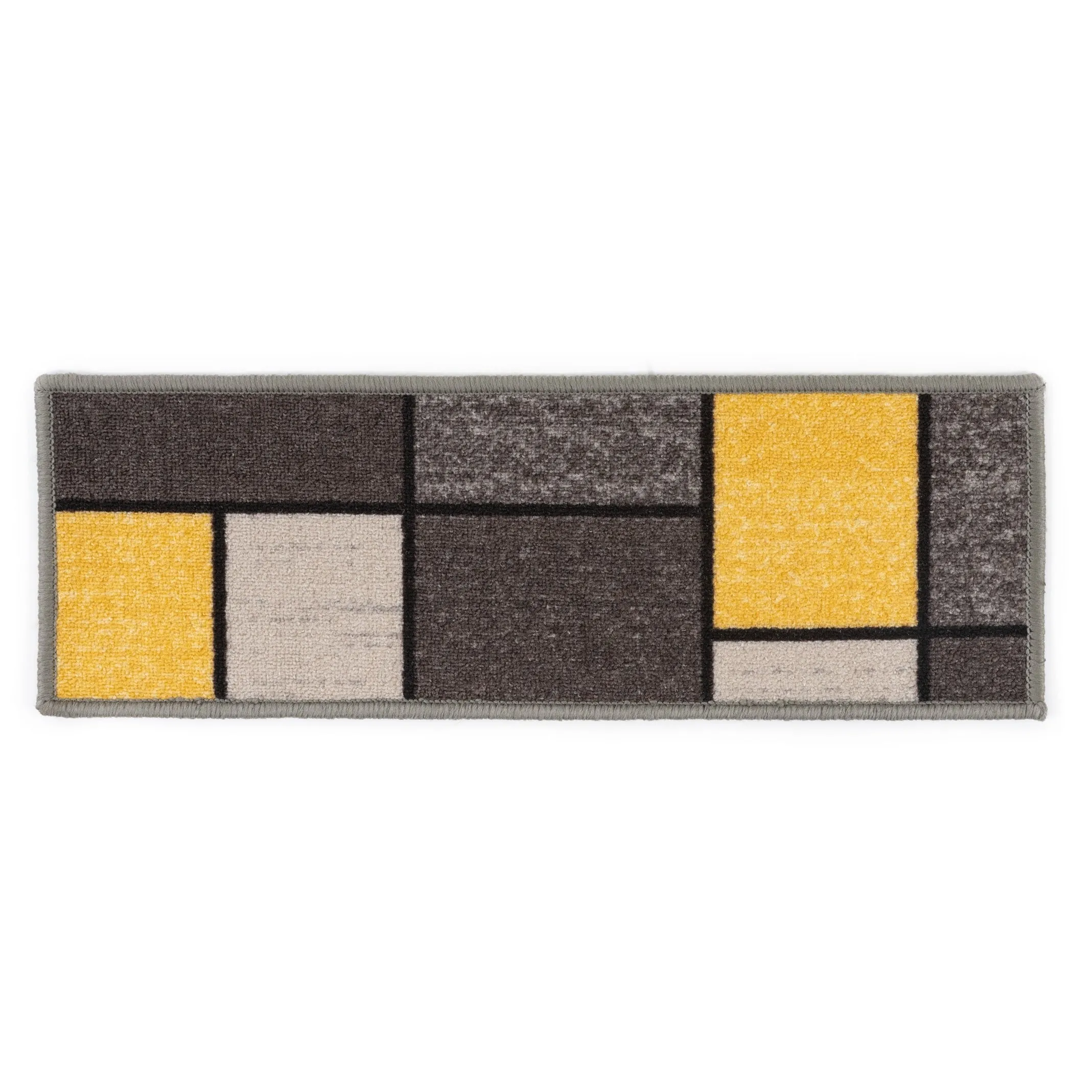 World Rug Gallery Contemporary Modern Boxes Non-Slip Stair Treads