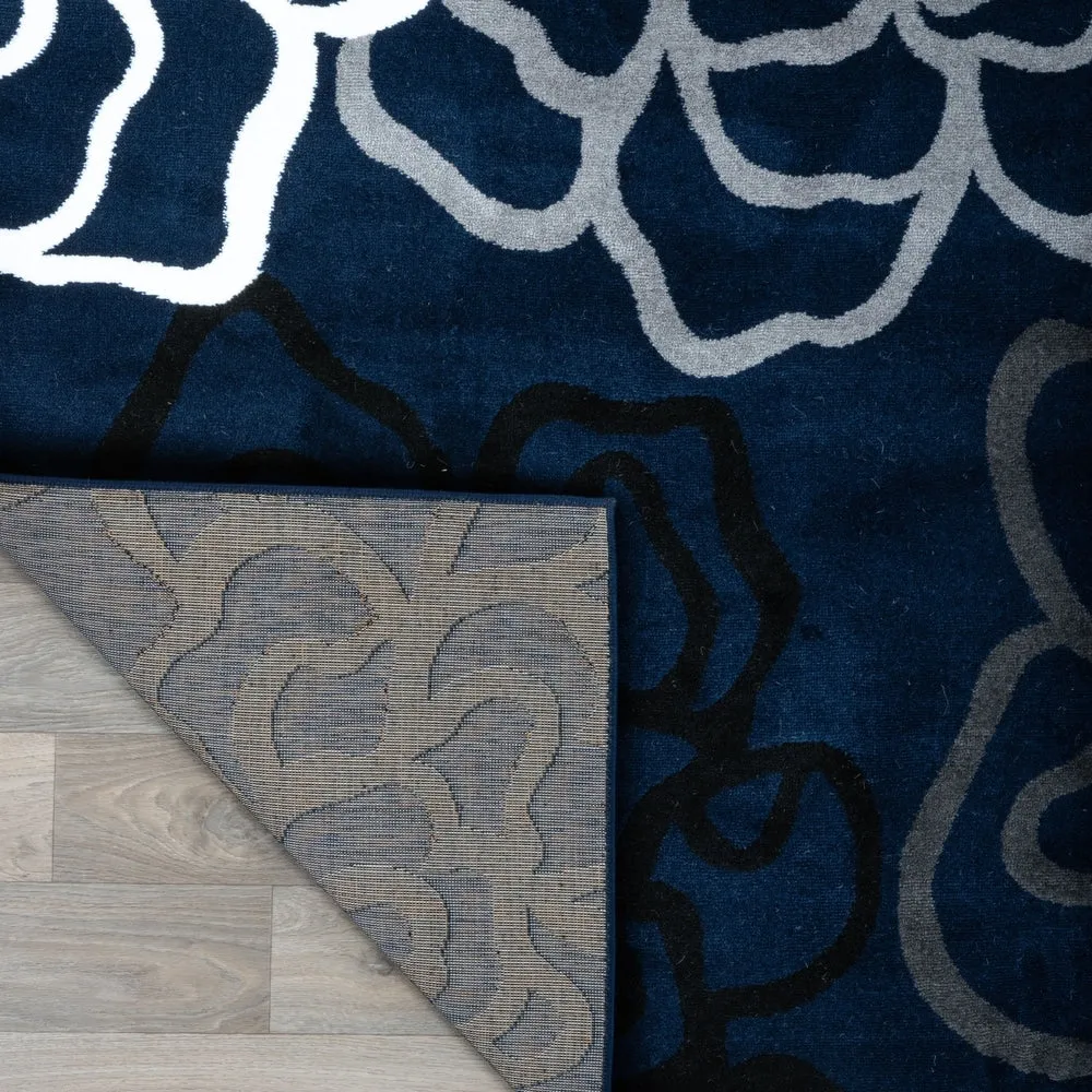 World Rug Gallery Contemporary Modern Floral Flowers Area Rug