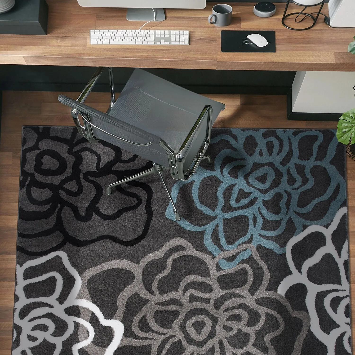 World Rug Gallery Contemporary Modern Floral Flowers Area Rug