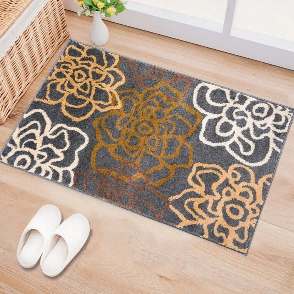 World Rug Gallery Contemporary Modern Floral Flowers Area Rug