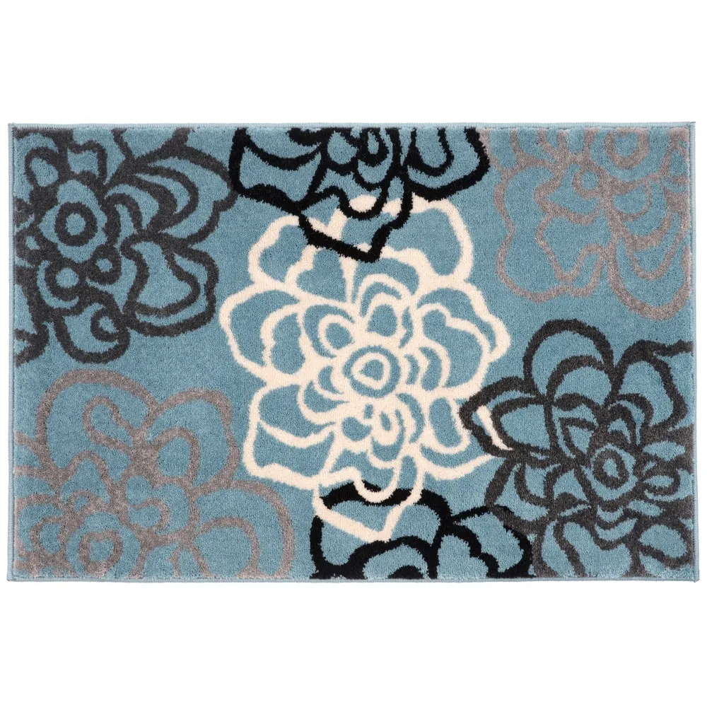 World Rug Gallery Contemporary Modern Floral Flowers Area Rug
