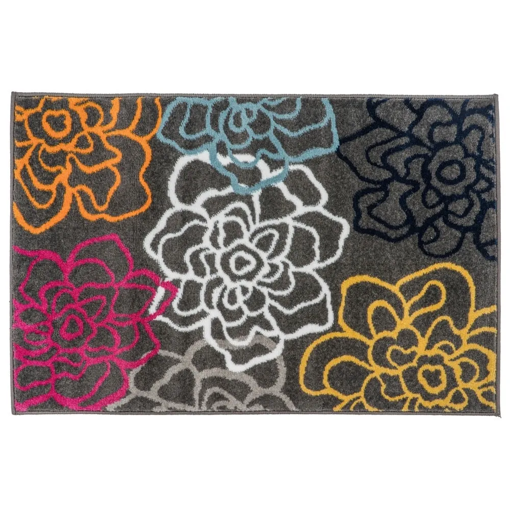 World Rug Gallery Contemporary Modern Floral Flowers Area Rug