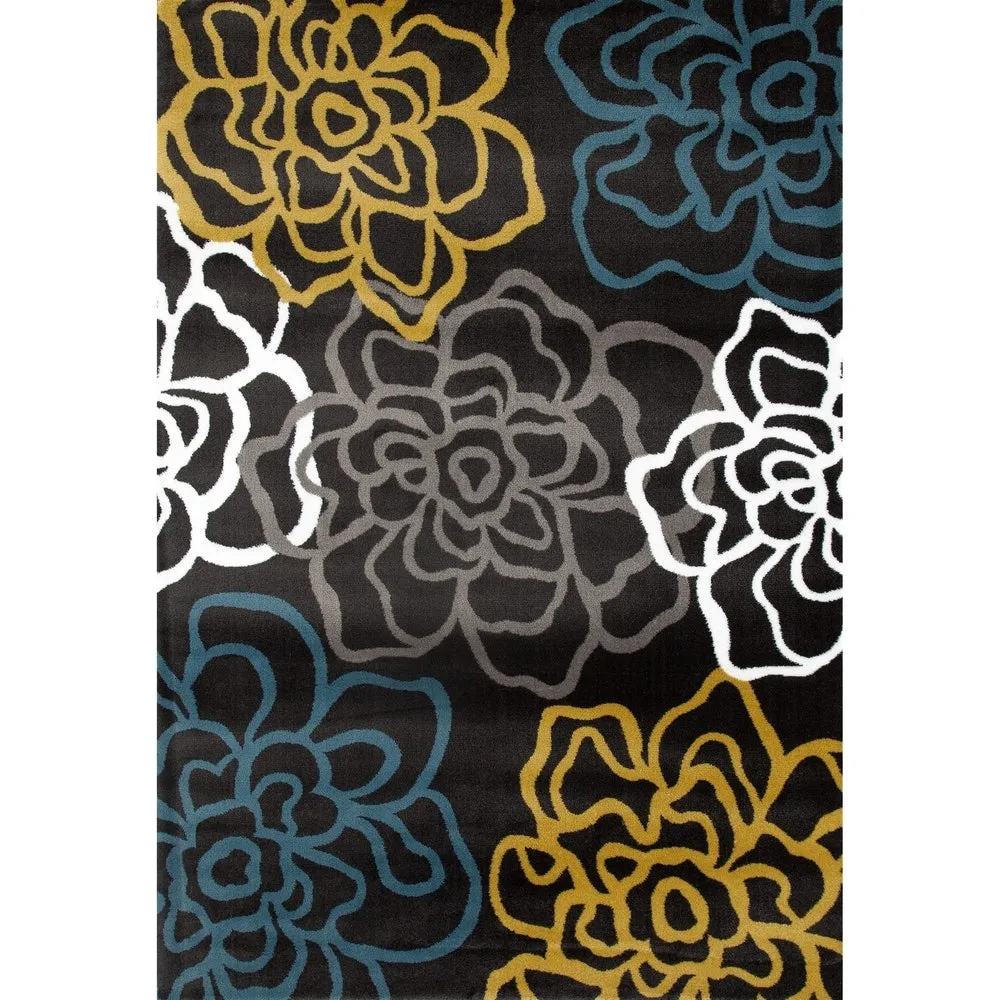 World Rug Gallery Contemporary Modern Floral Flowers Area Rug