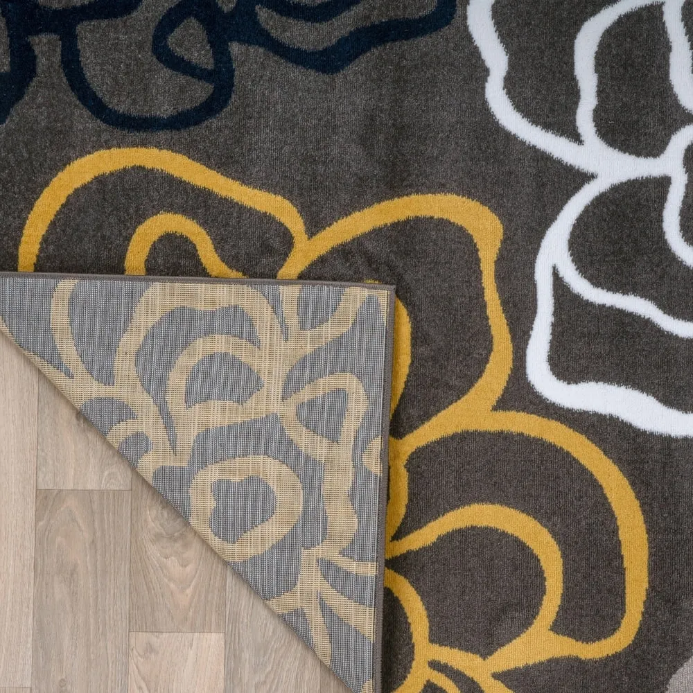 World Rug Gallery Contemporary Modern Floral Flowers Area Rug