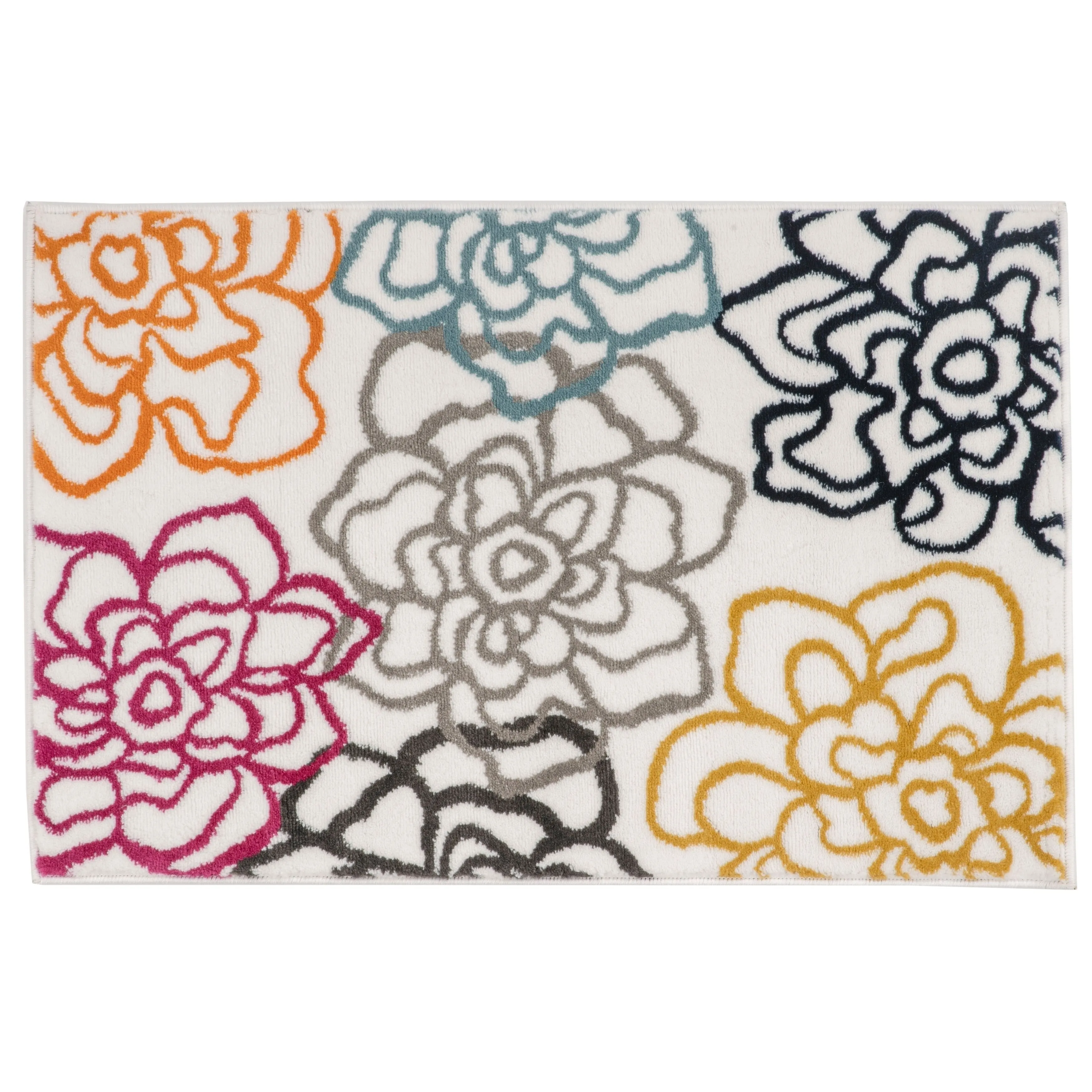 World Rug Gallery Contemporary Modern Floral Flowers Area Rug