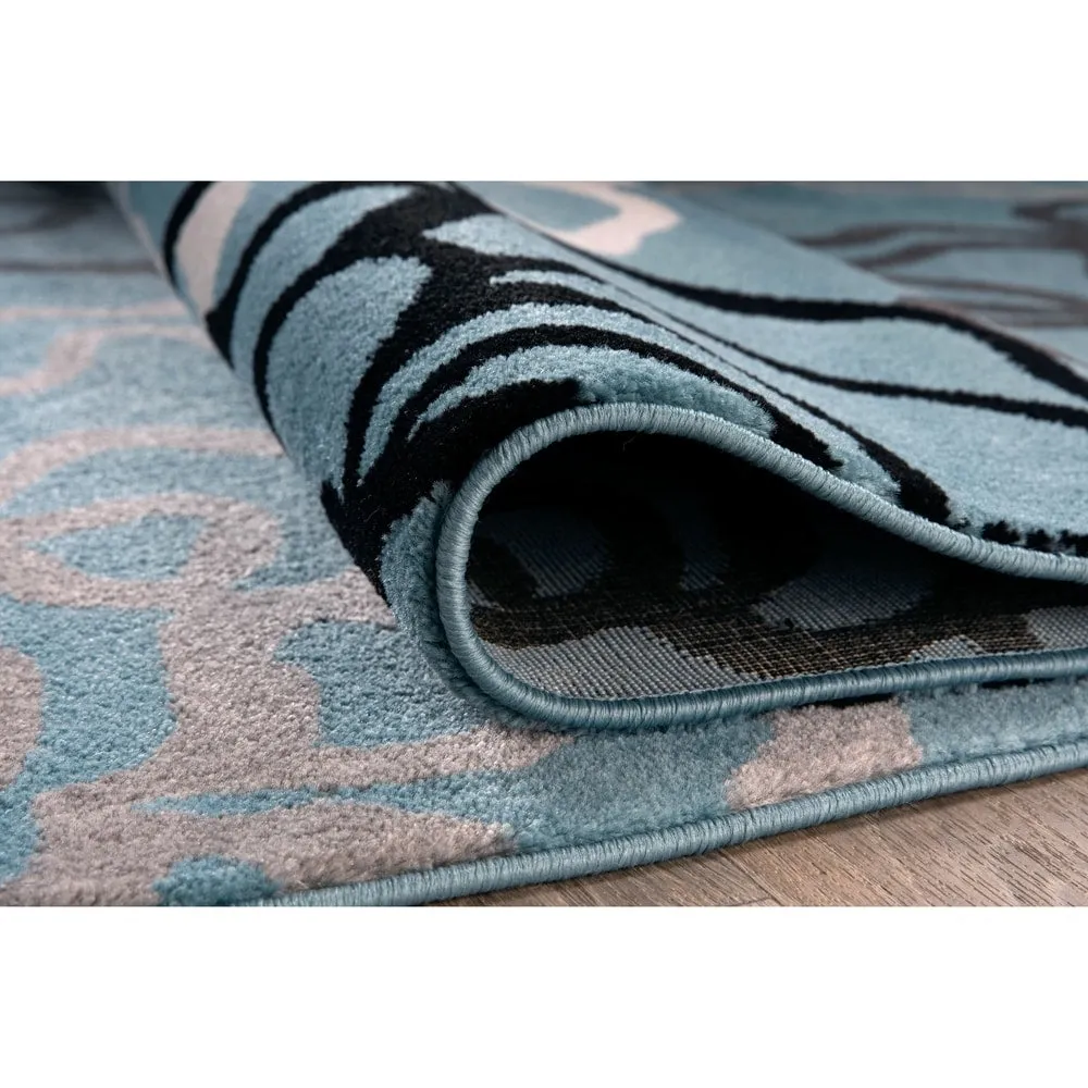 World Rug Gallery Contemporary Modern Floral Flowers Area Rug