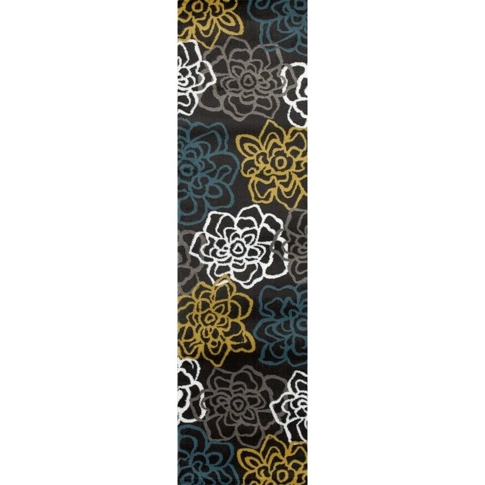 World Rug Gallery Contemporary Modern Floral Flowers Area Rug