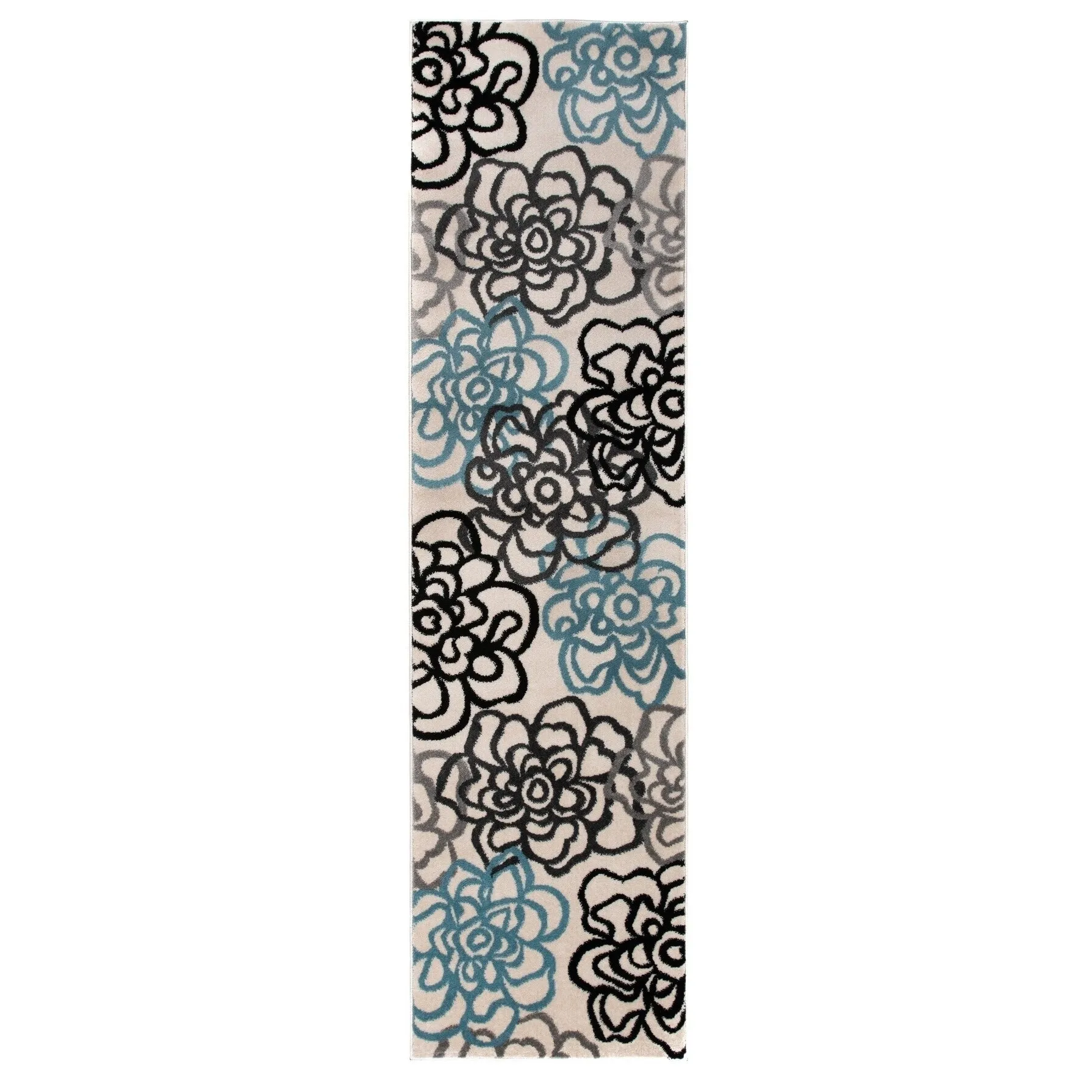 World Rug Gallery Contemporary Modern Floral Flowers Area Rug