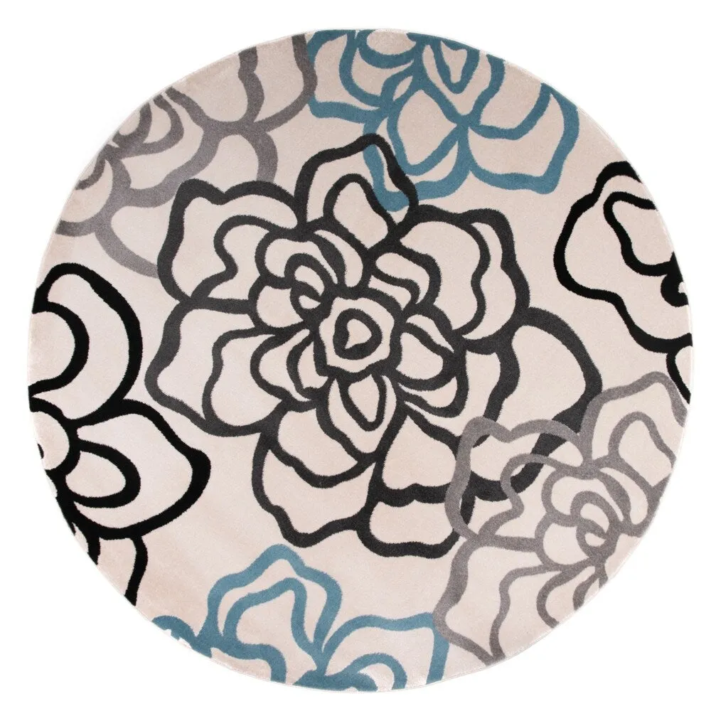 World Rug Gallery Contemporary Modern Floral Flowers Area Rug