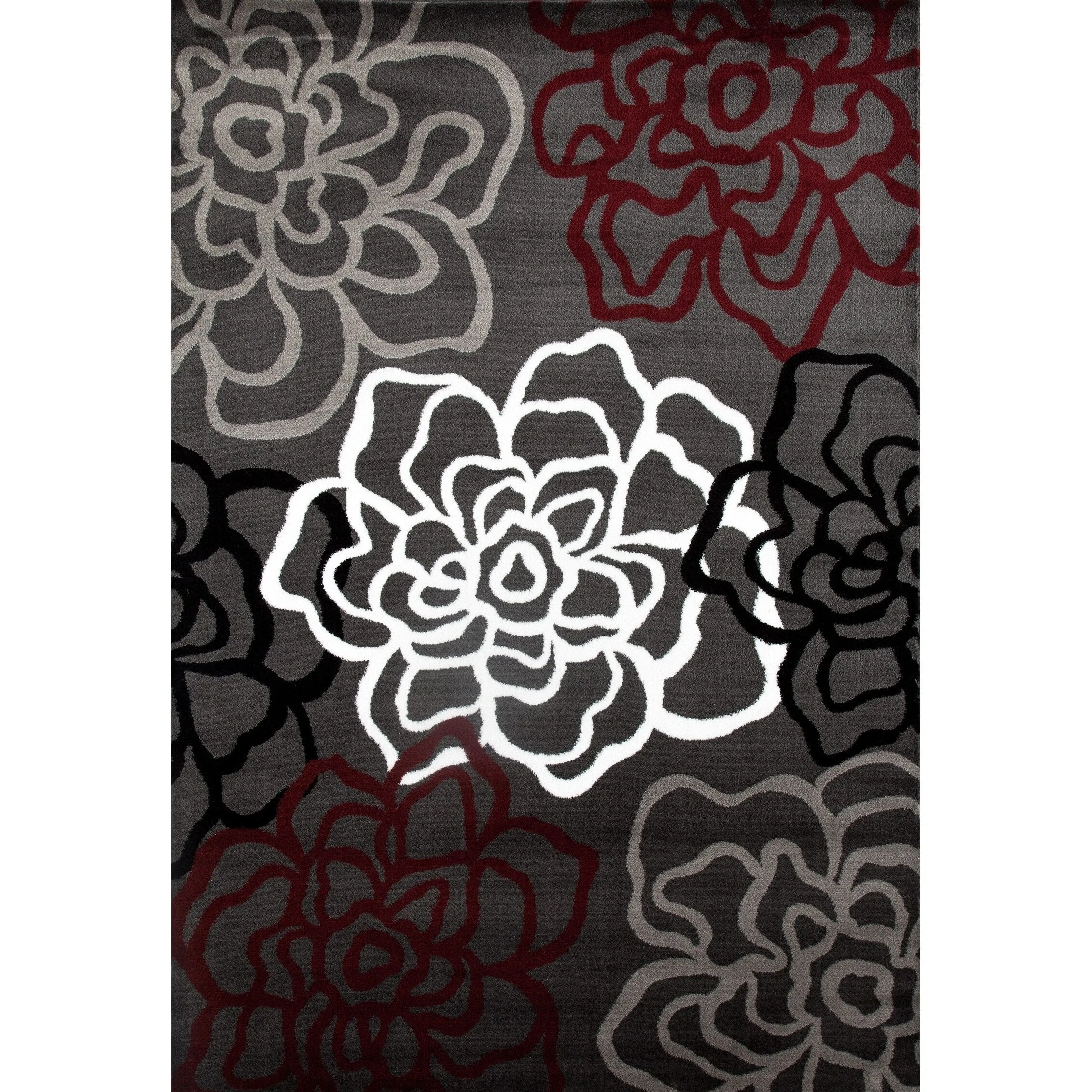 World Rug Gallery Contemporary Modern Floral Flowers Area Rug