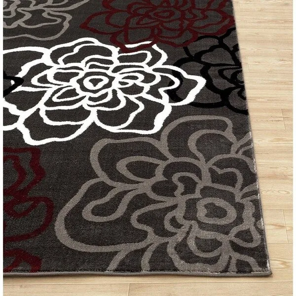 World Rug Gallery Contemporary Modern Floral Flowers Area Rug