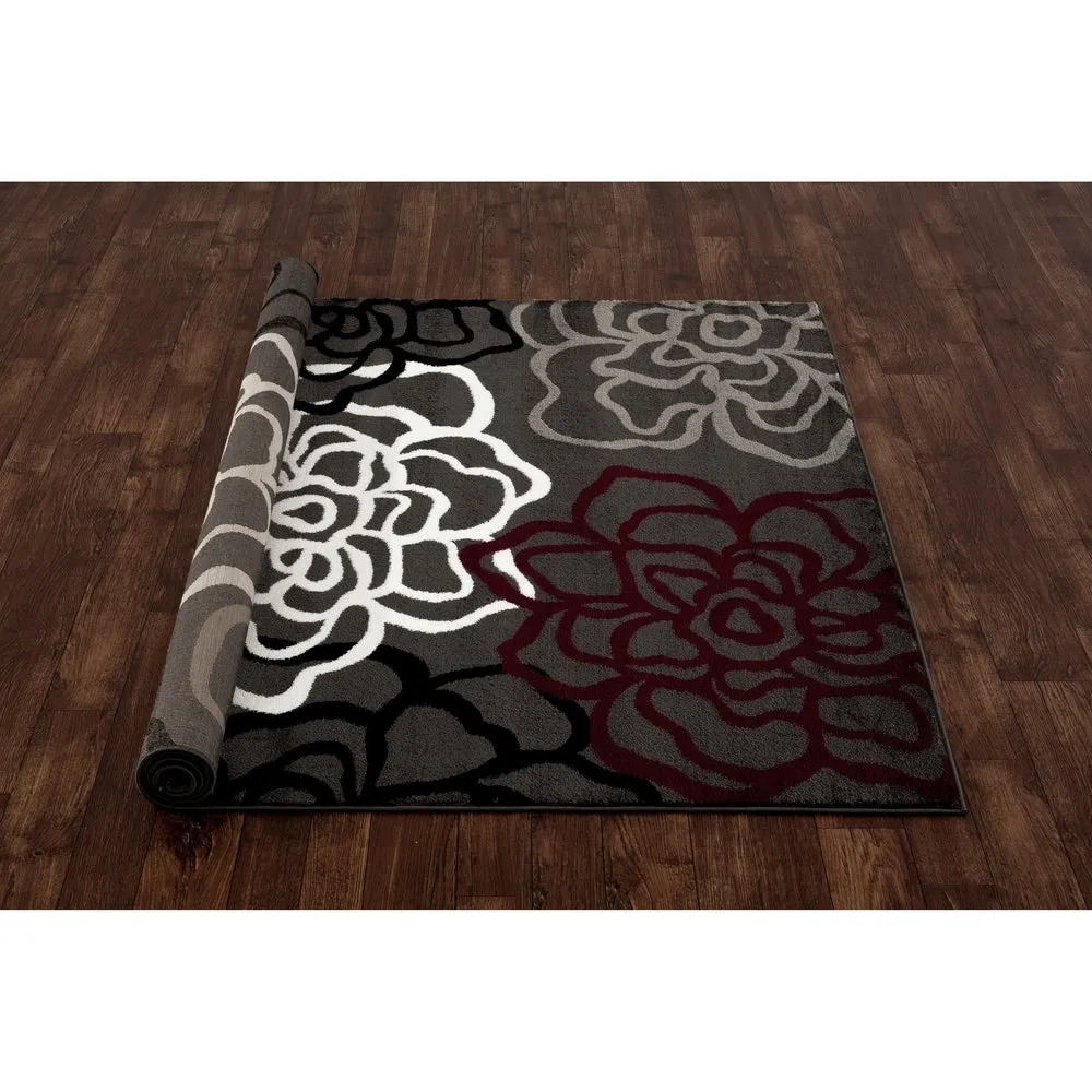 World Rug Gallery Contemporary Modern Floral Flowers Area Rug