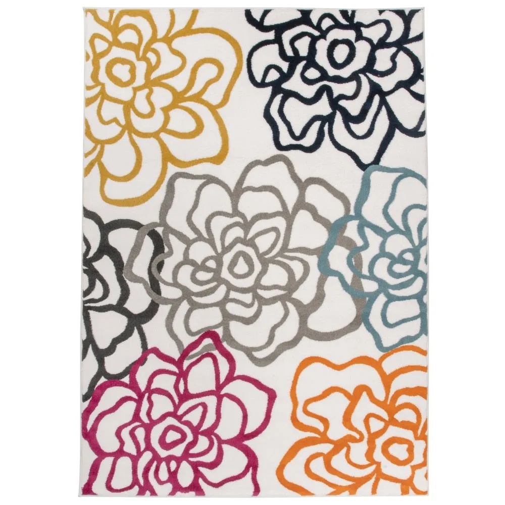 World Rug Gallery Contemporary Modern Floral Flowers Area Rug