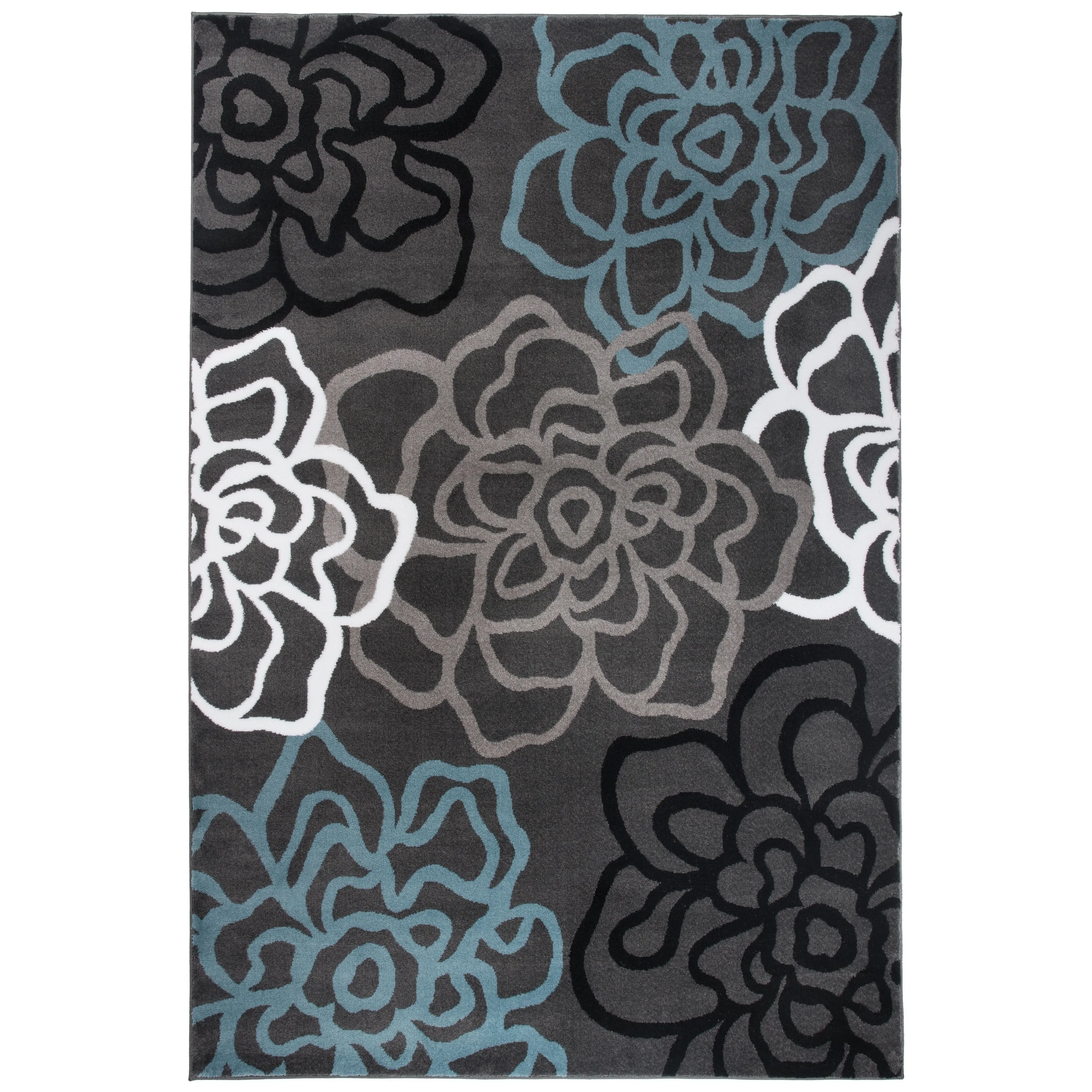 World Rug Gallery Contemporary Modern Floral Flowers Area Rug