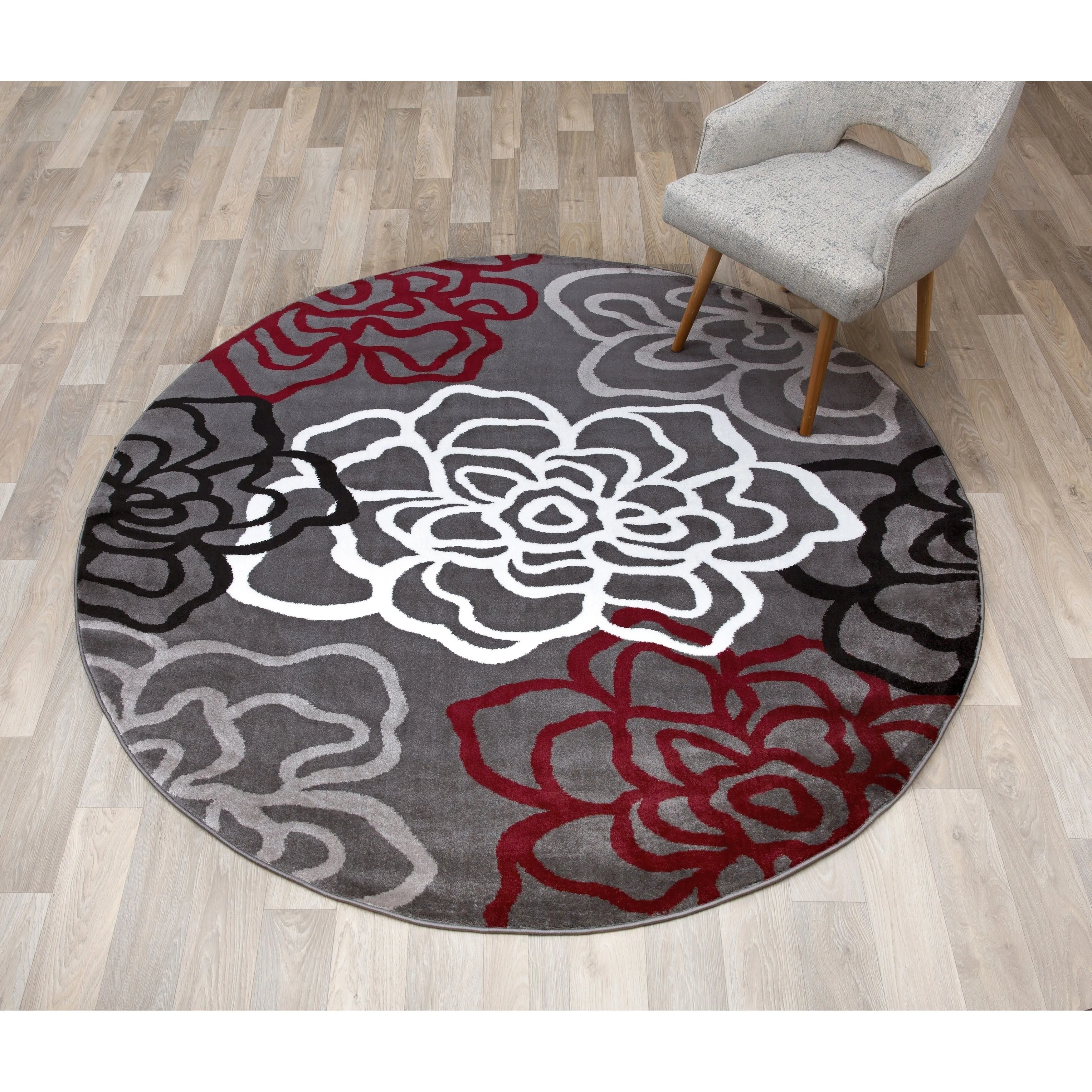 World Rug Gallery Contemporary Modern Floral Flowers Area Rug