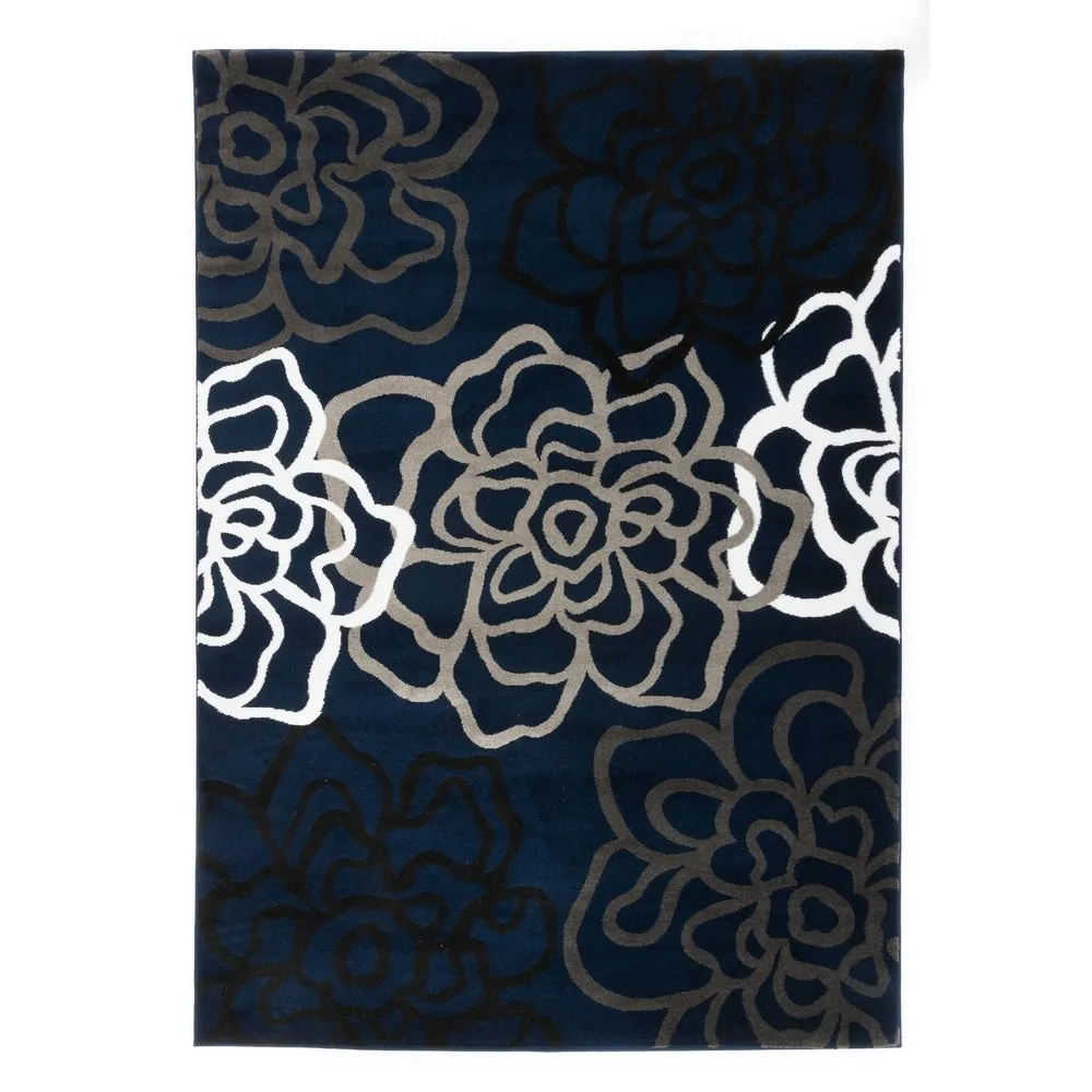 World Rug Gallery Contemporary Modern Floral Flowers Area Rug