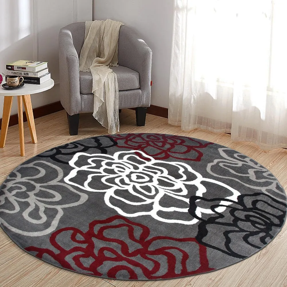 World Rug Gallery Contemporary Modern Floral Flowers Area Rug