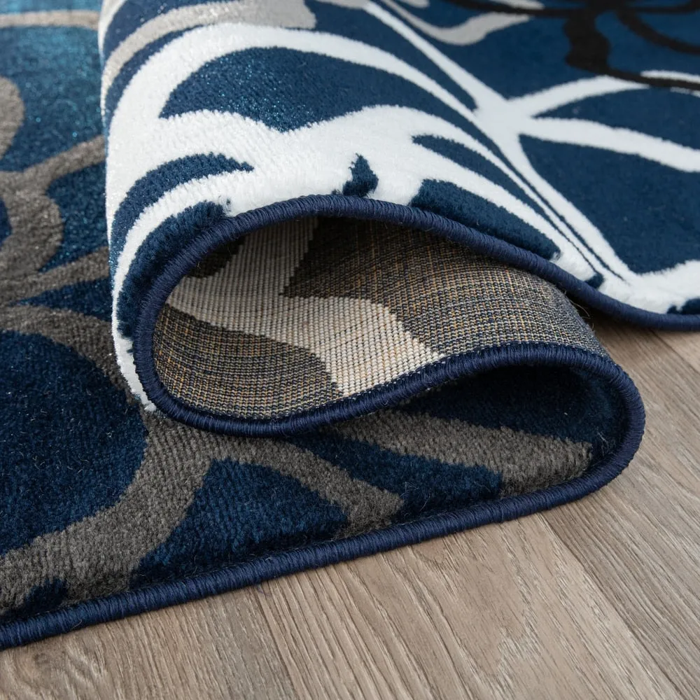 World Rug Gallery Contemporary Modern Floral Flowers Area Rug