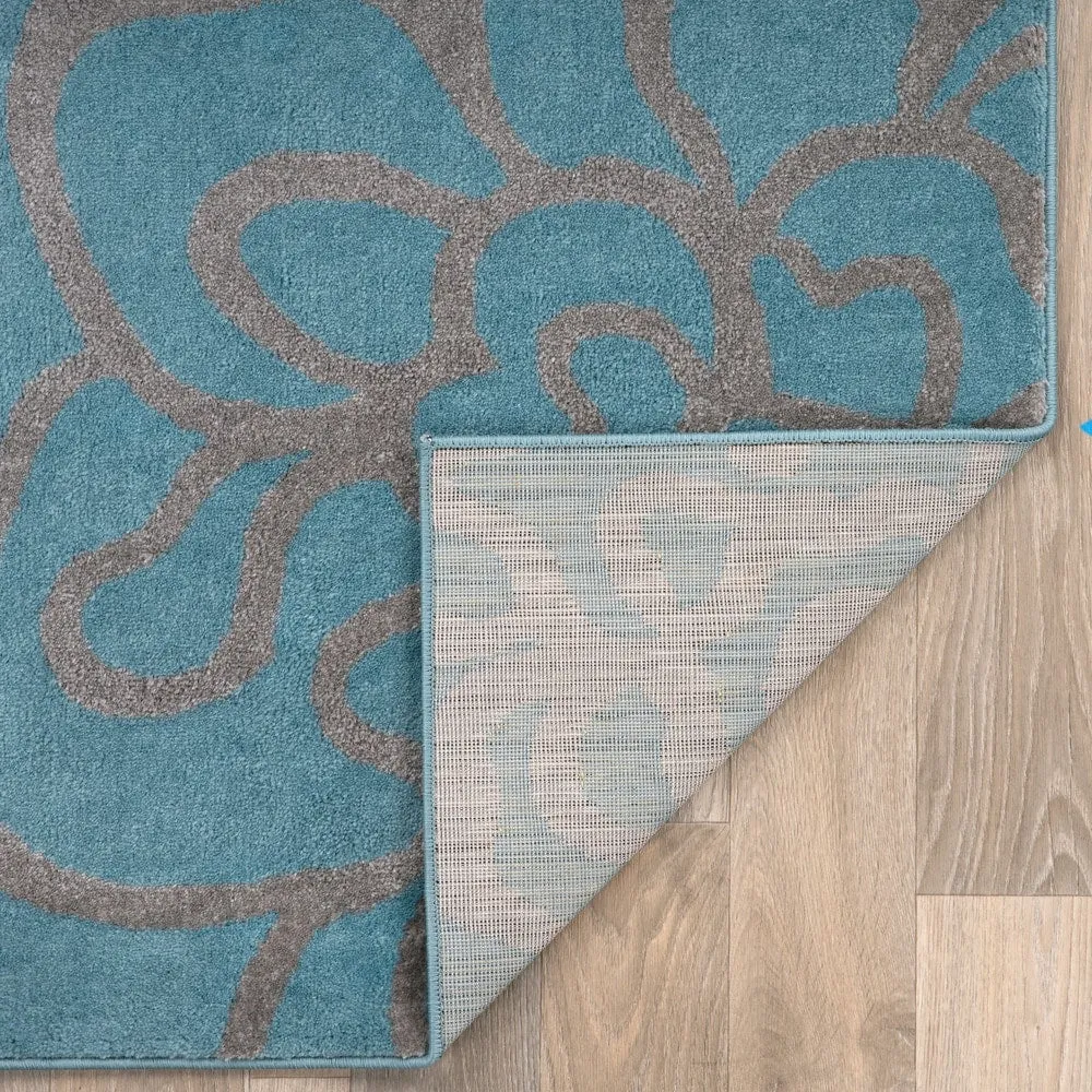 World Rug Gallery Contemporary Modern Floral Flowers Area Rug