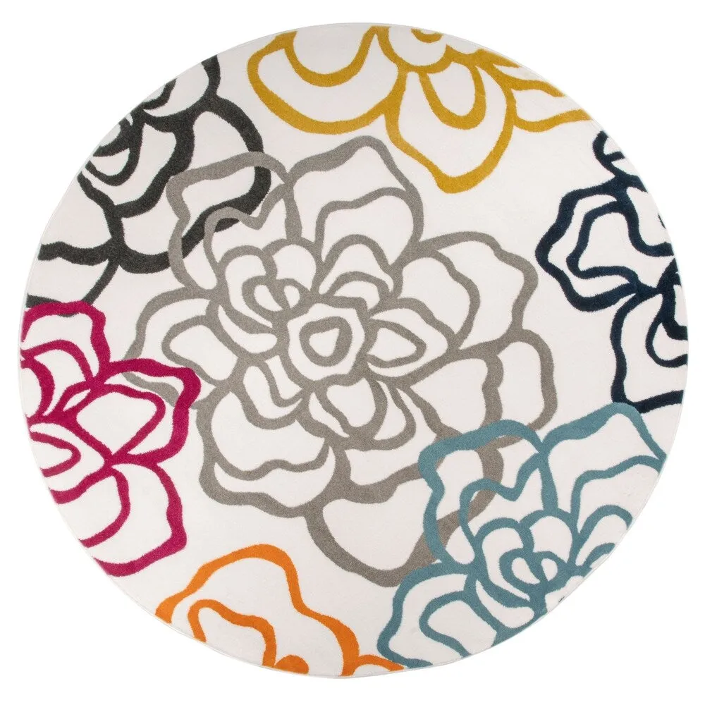 World Rug Gallery Contemporary Modern Floral Flowers Area Rug