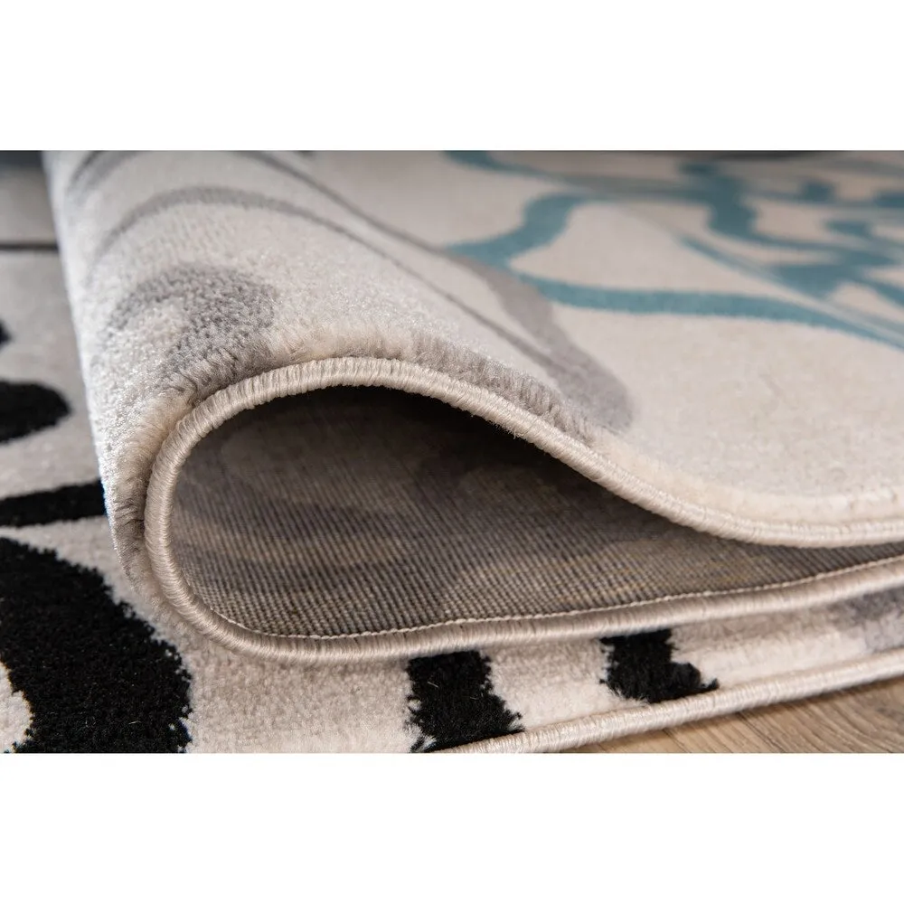 World Rug Gallery Contemporary Modern Floral Flowers Area Rug