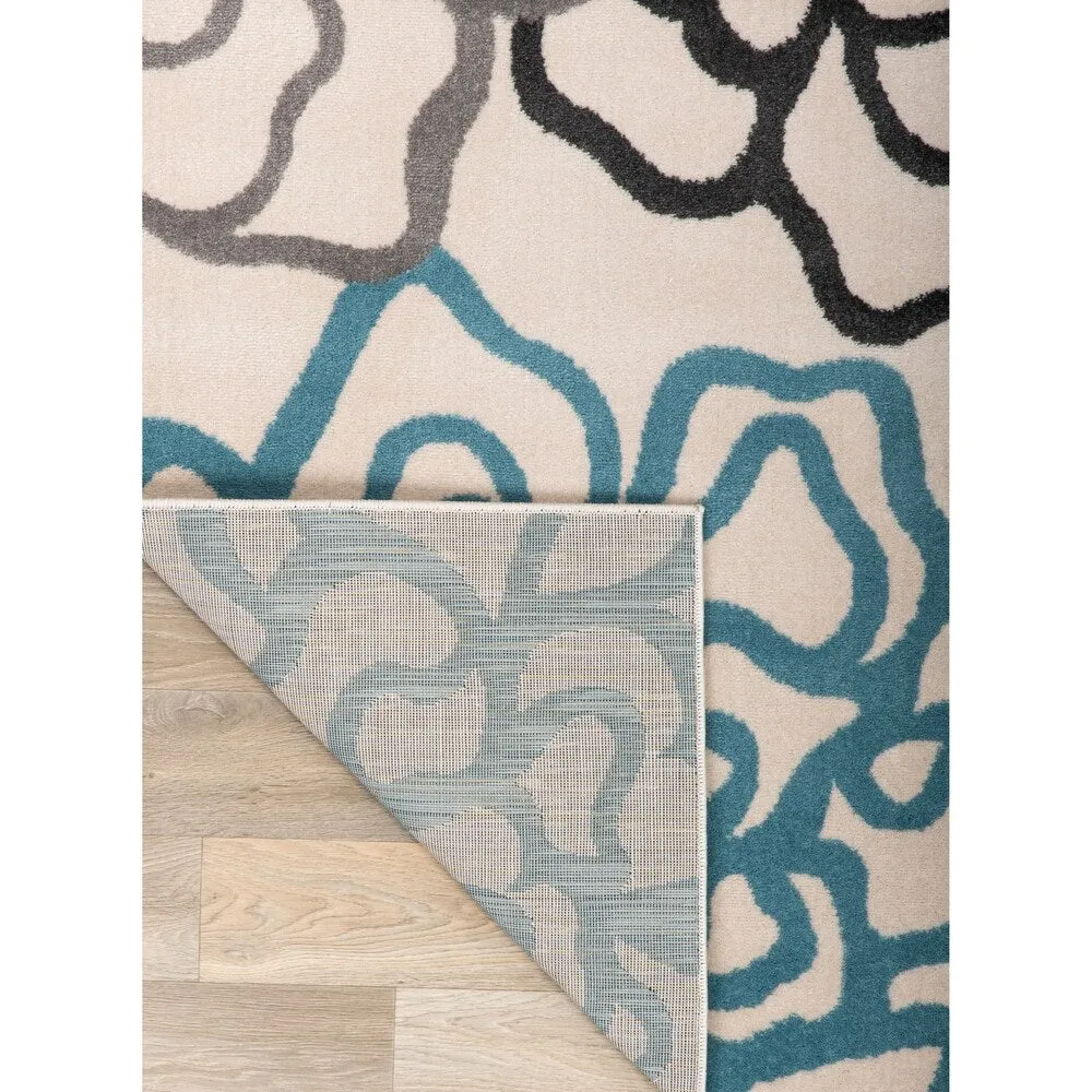 World Rug Gallery Contemporary Modern Floral Flowers Area Rug