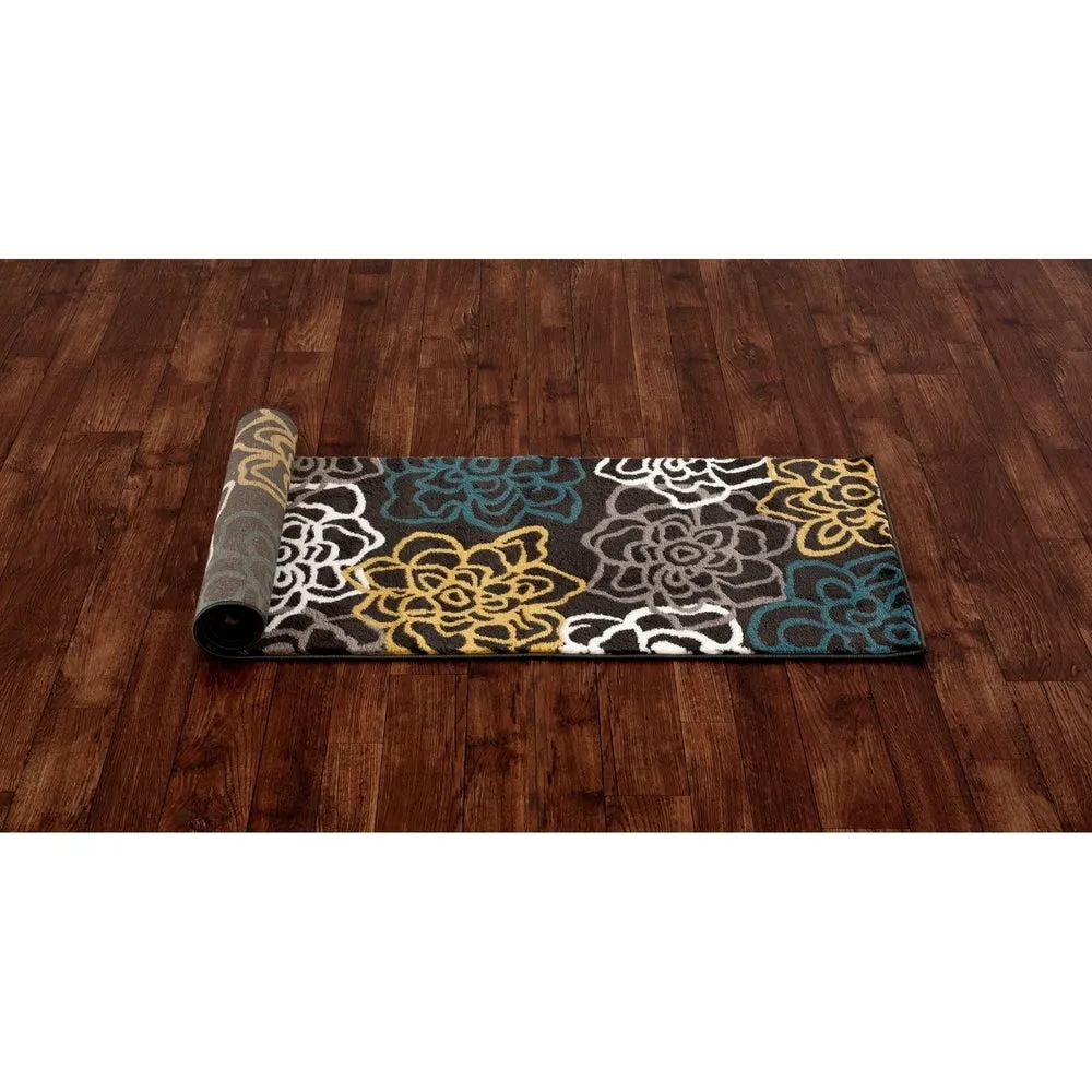World Rug Gallery Contemporary Modern Floral Flowers Area Rug