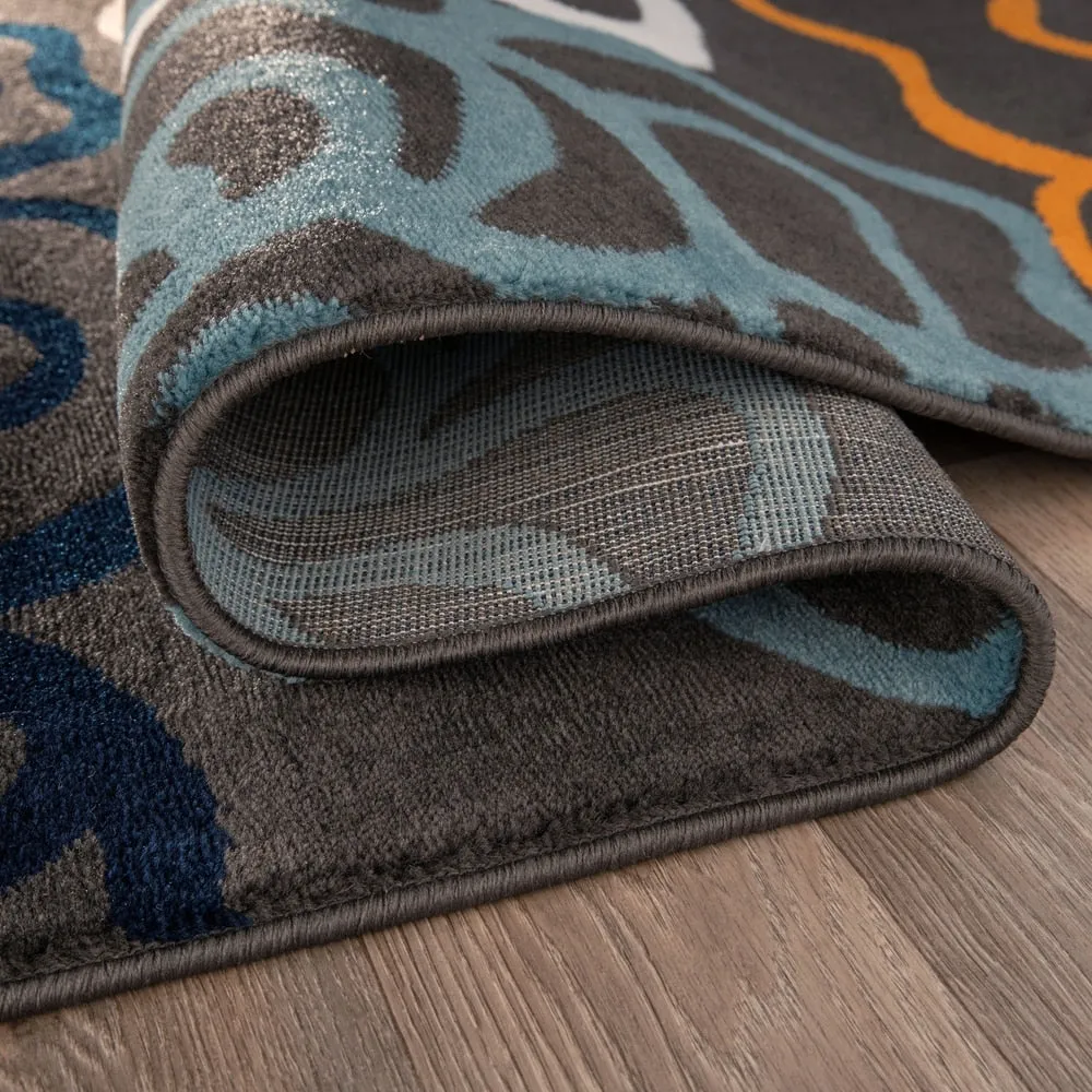 World Rug Gallery Contemporary Modern Floral Flowers Area Rug