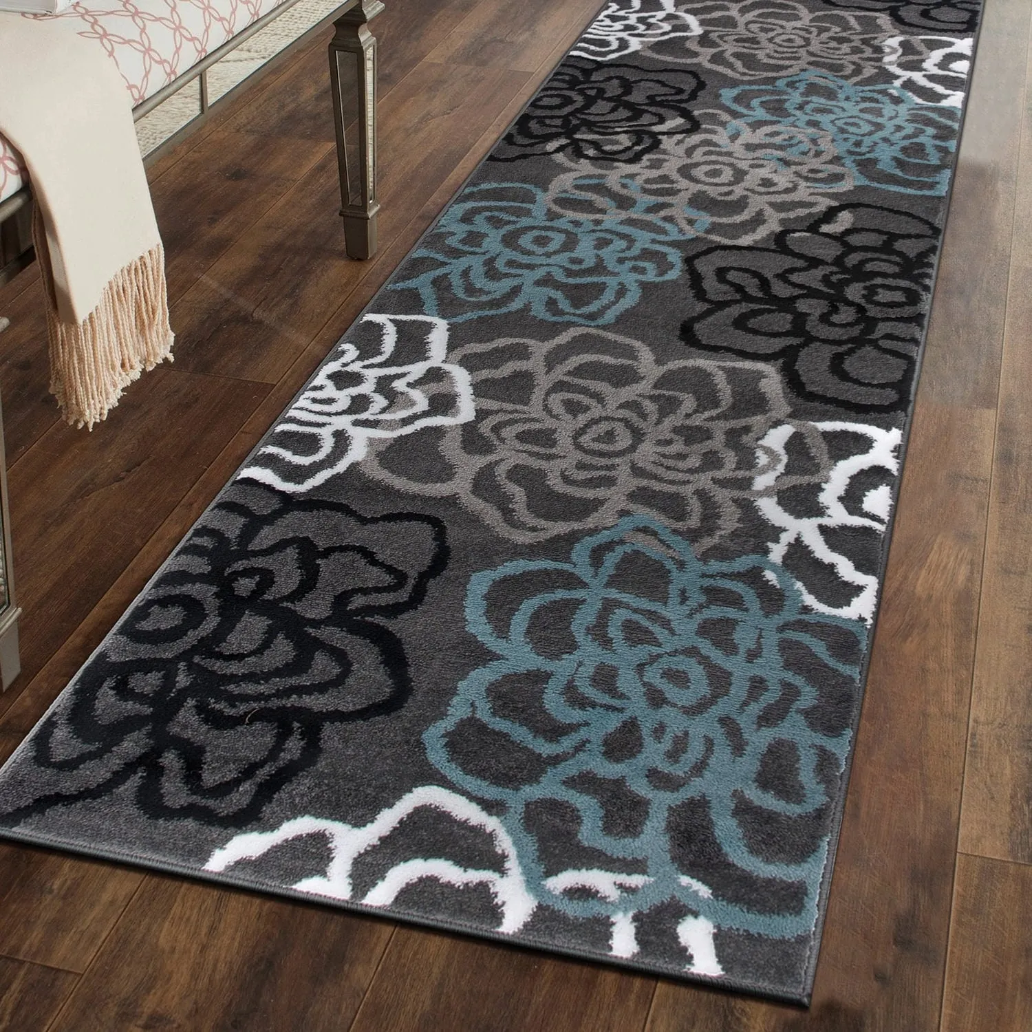 World Rug Gallery Contemporary Modern Floral Flowers Area Rug