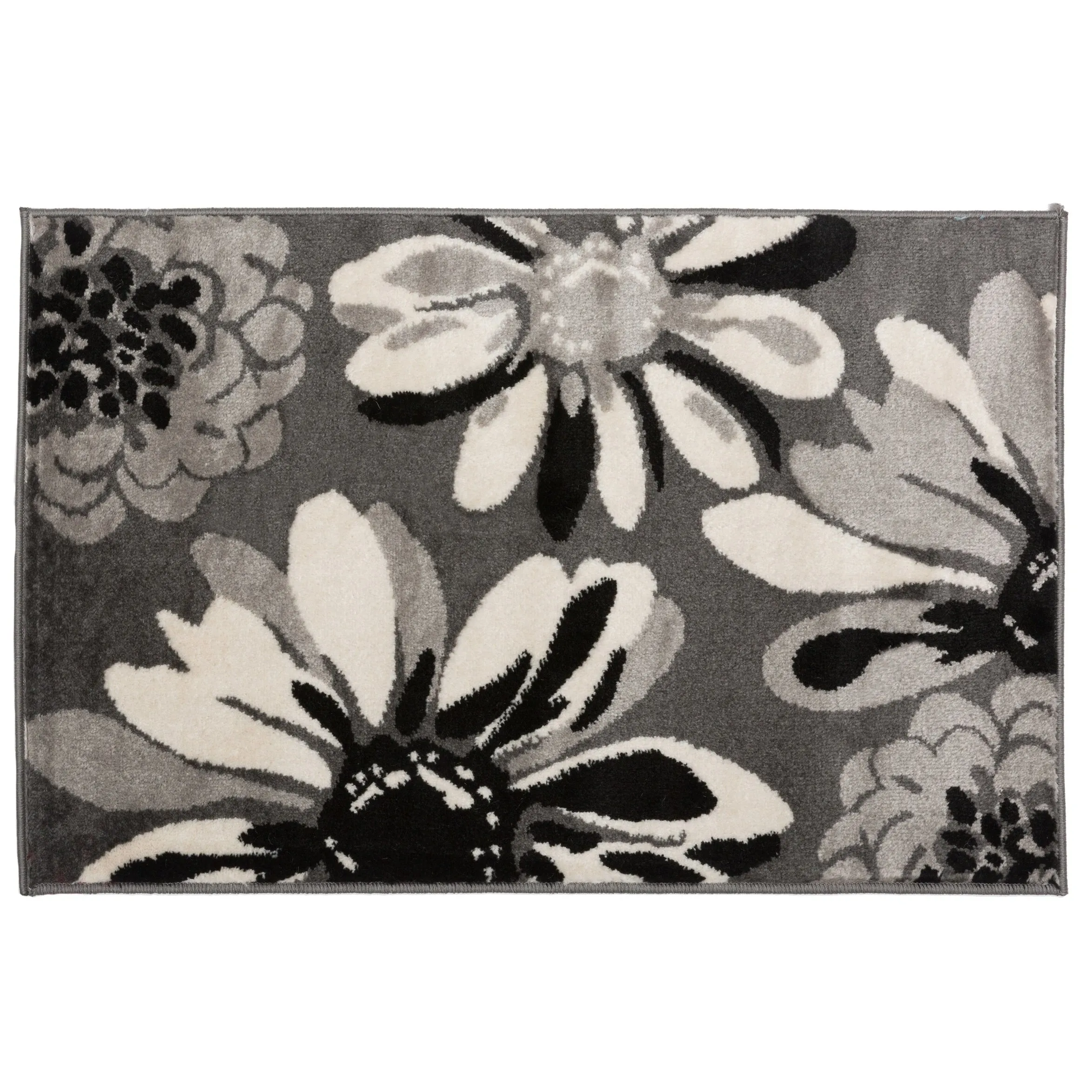 World Rug Gallery Contemporary Modern Flowers Area Rug