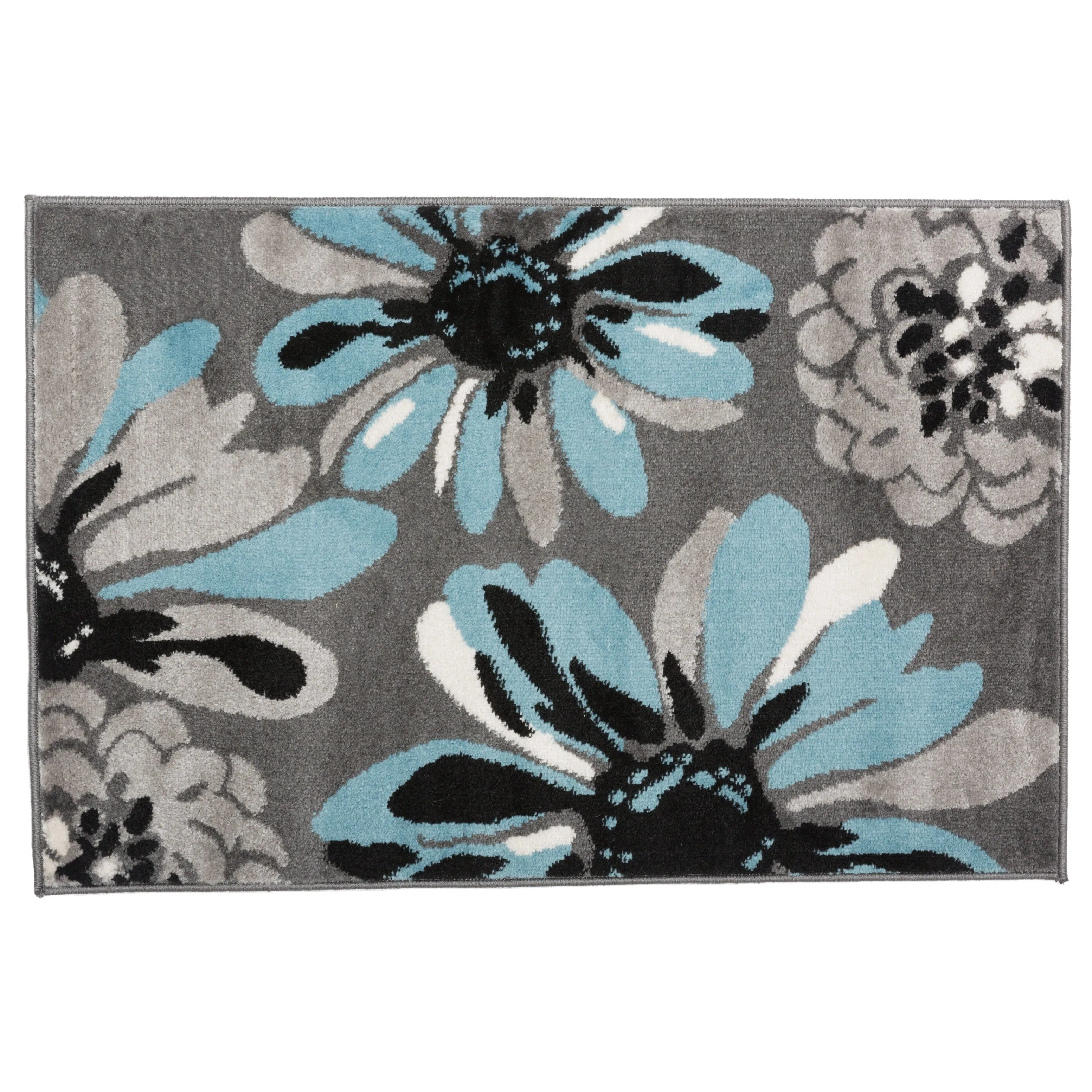 World Rug Gallery Contemporary Modern Flowers Area Rug