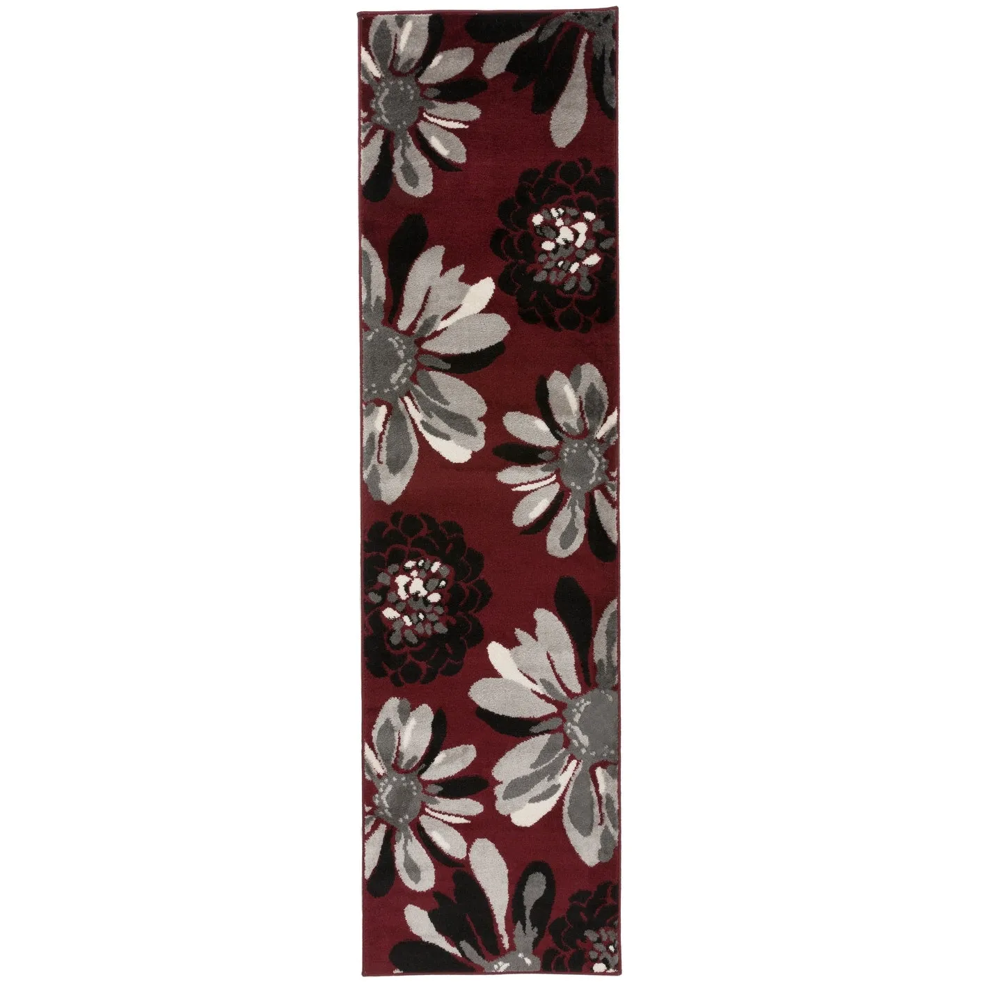 World Rug Gallery Contemporary Modern Flowers Area Rug
