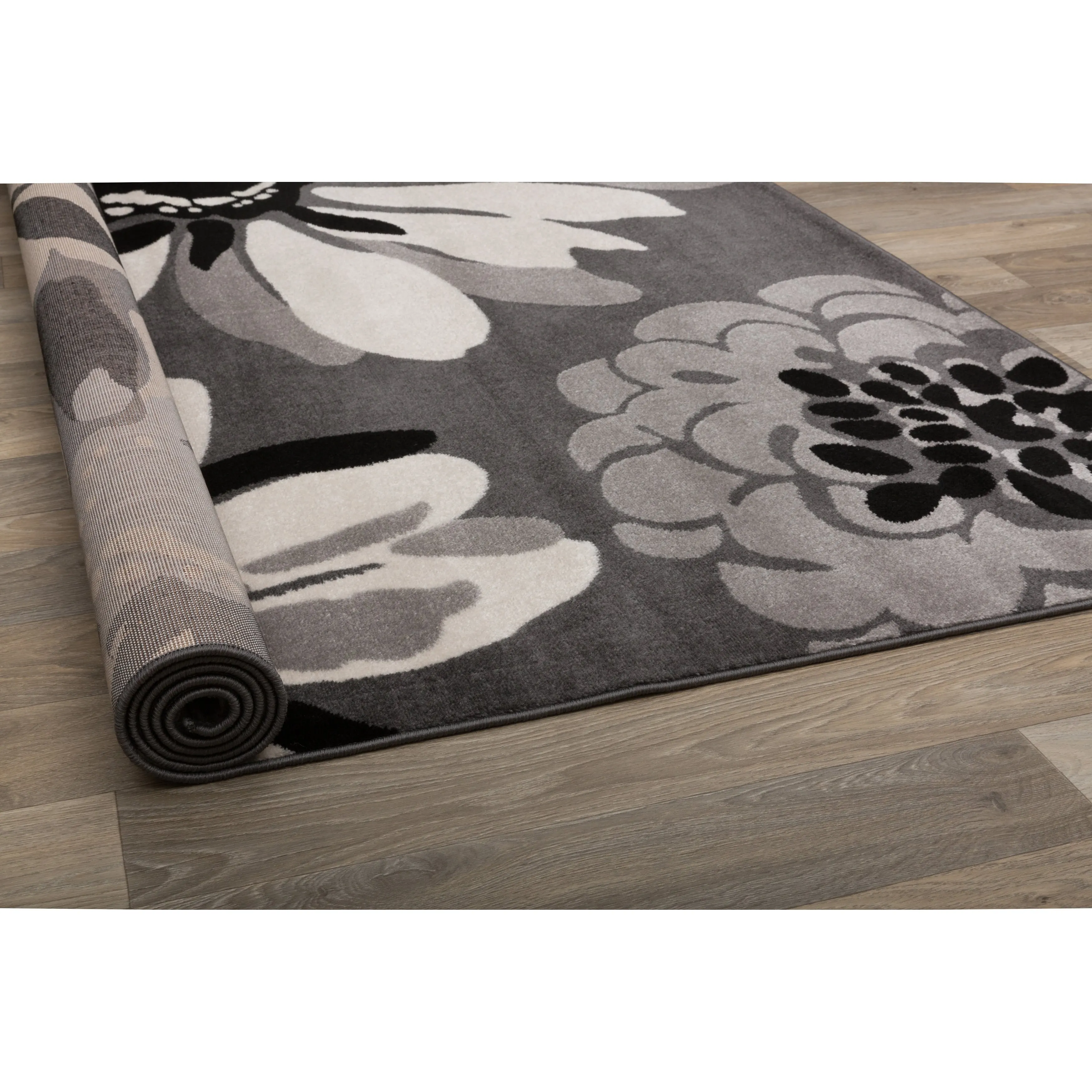 World Rug Gallery Contemporary Modern Flowers Area Rug