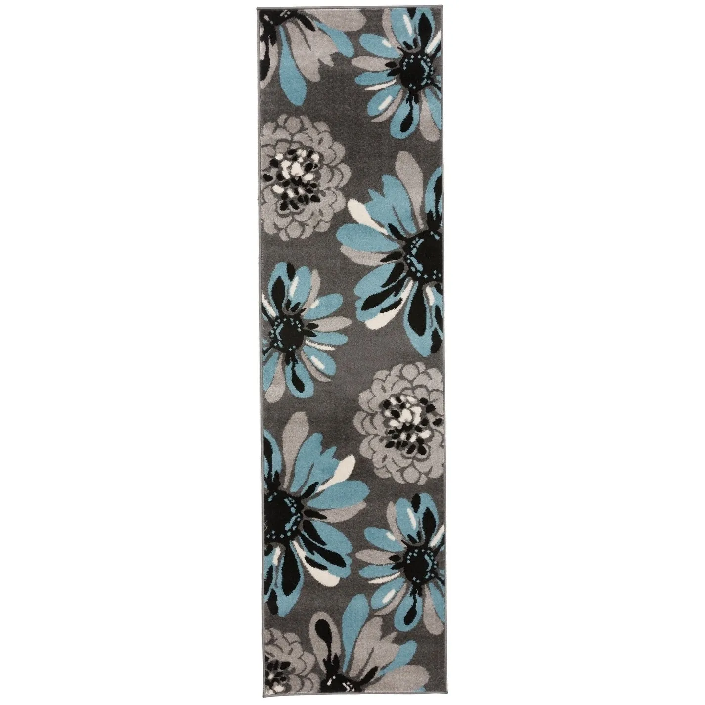 World Rug Gallery Contemporary Modern Flowers Area Rug