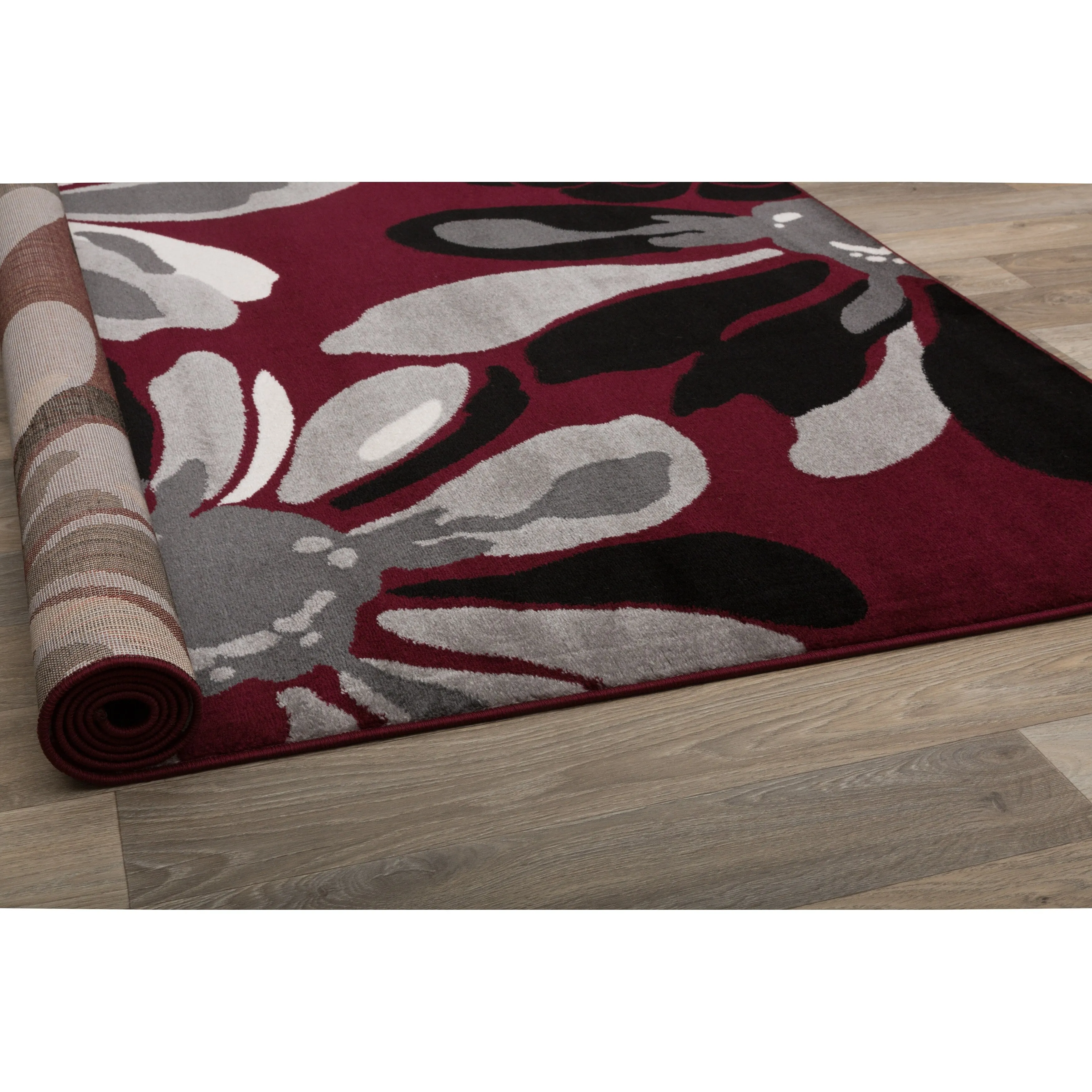 World Rug Gallery Contemporary Modern Flowers Area Rug