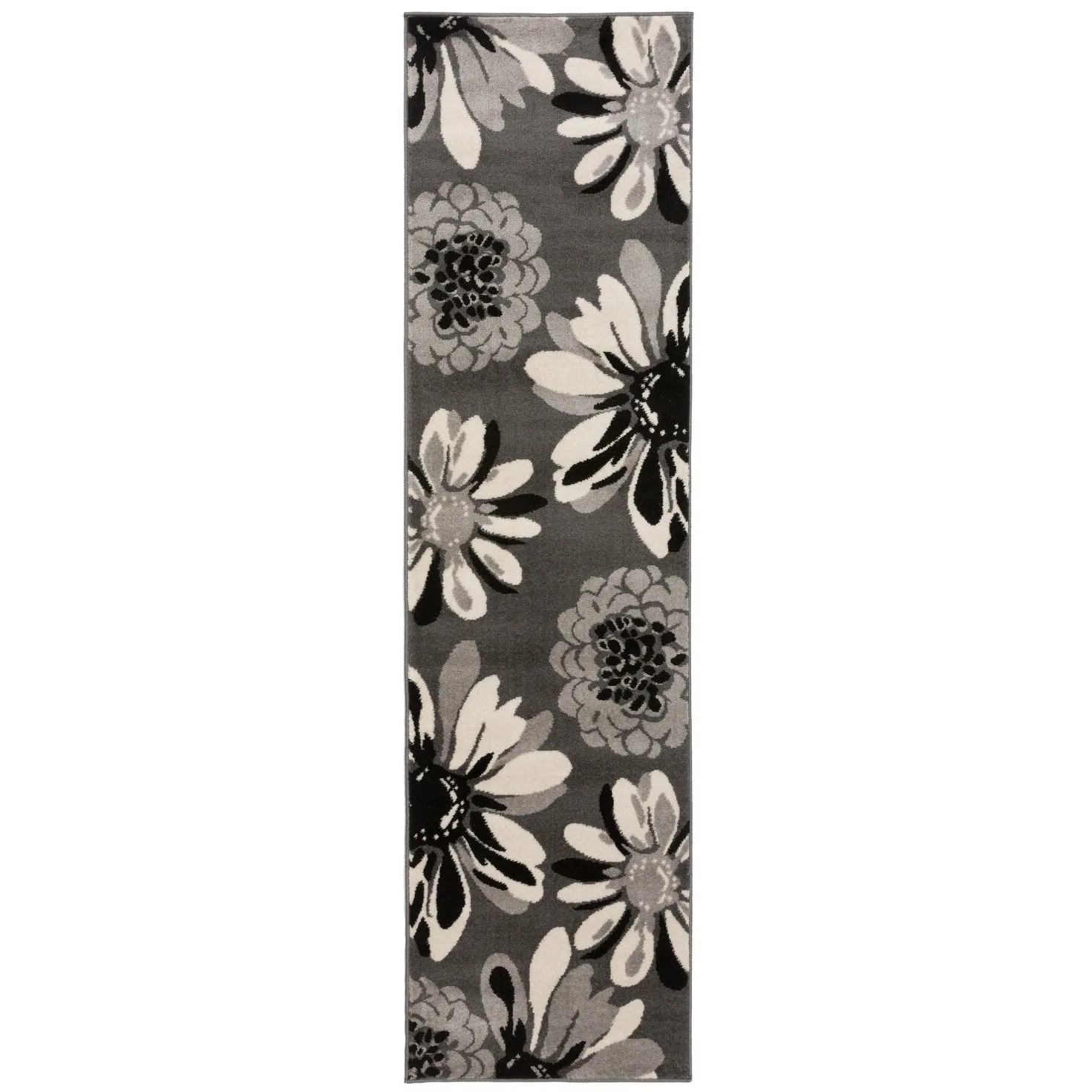 World Rug Gallery Contemporary Modern Flowers Area Rug