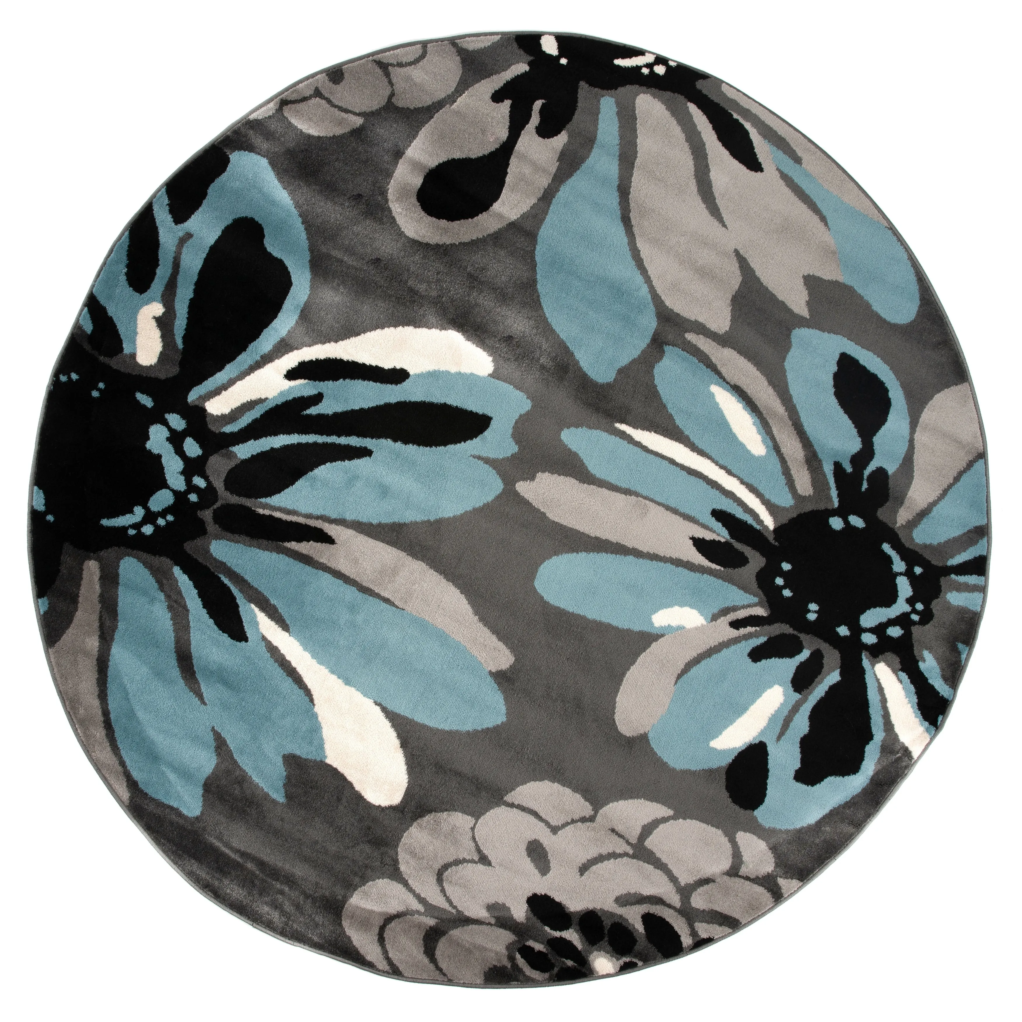 World Rug Gallery Contemporary Modern Flowers Area Rug