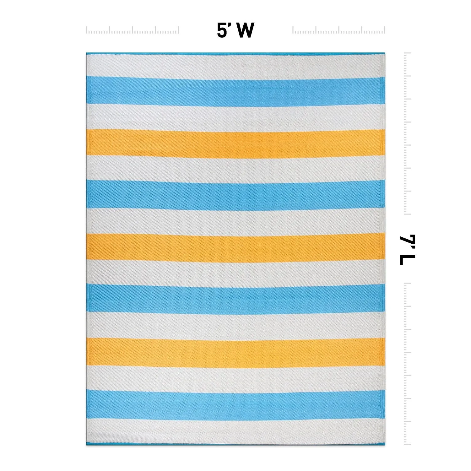 World Rug Gallery Contemporary Stripe Reversible Recycled Plastic Outdoor Rugs