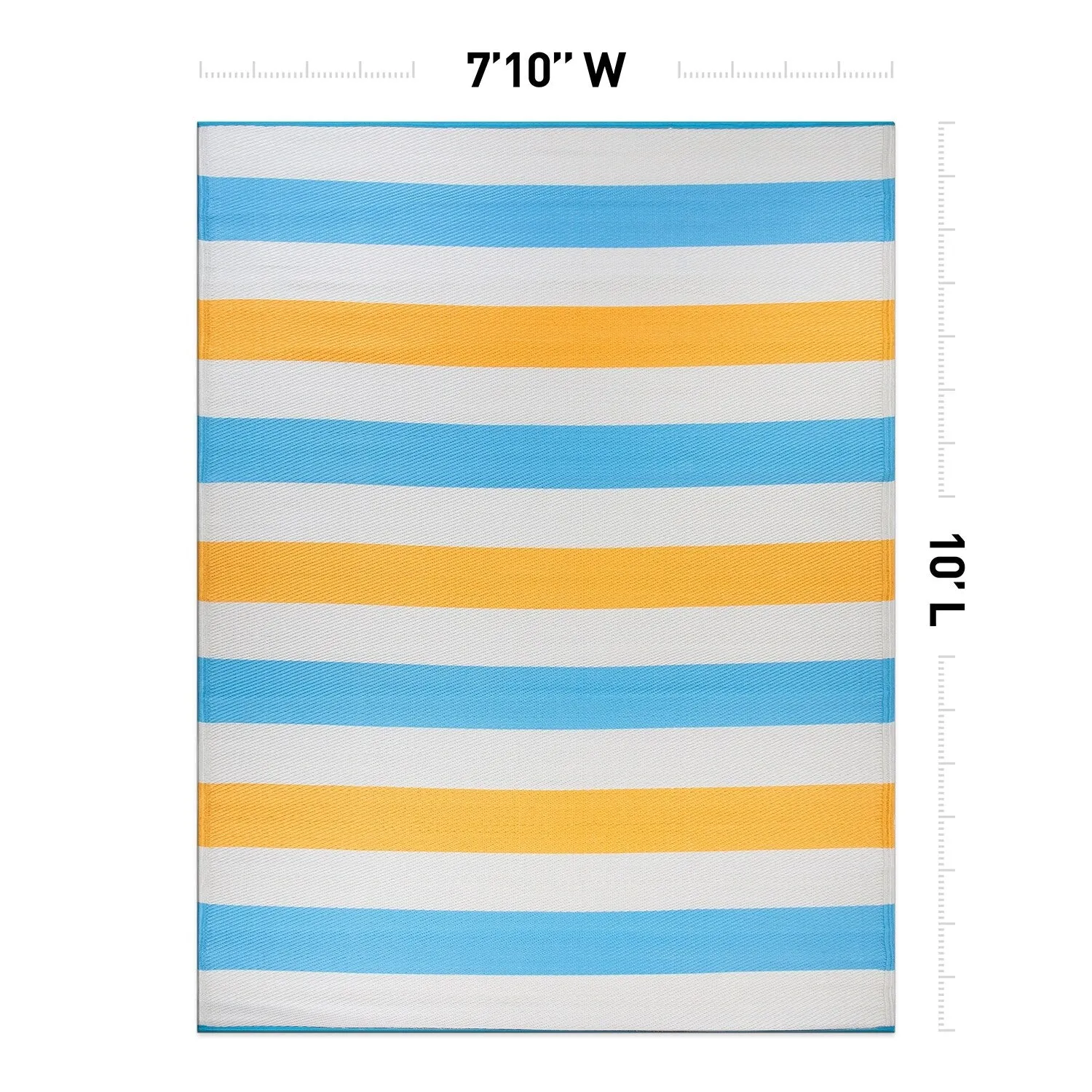 World Rug Gallery Contemporary Stripe Reversible Recycled Plastic Outdoor Rugs