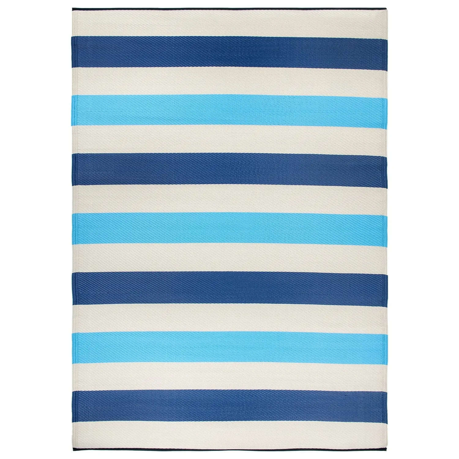 World Rug Gallery Contemporary Stripe Reversible Recycled Plastic Outdoor Rugs