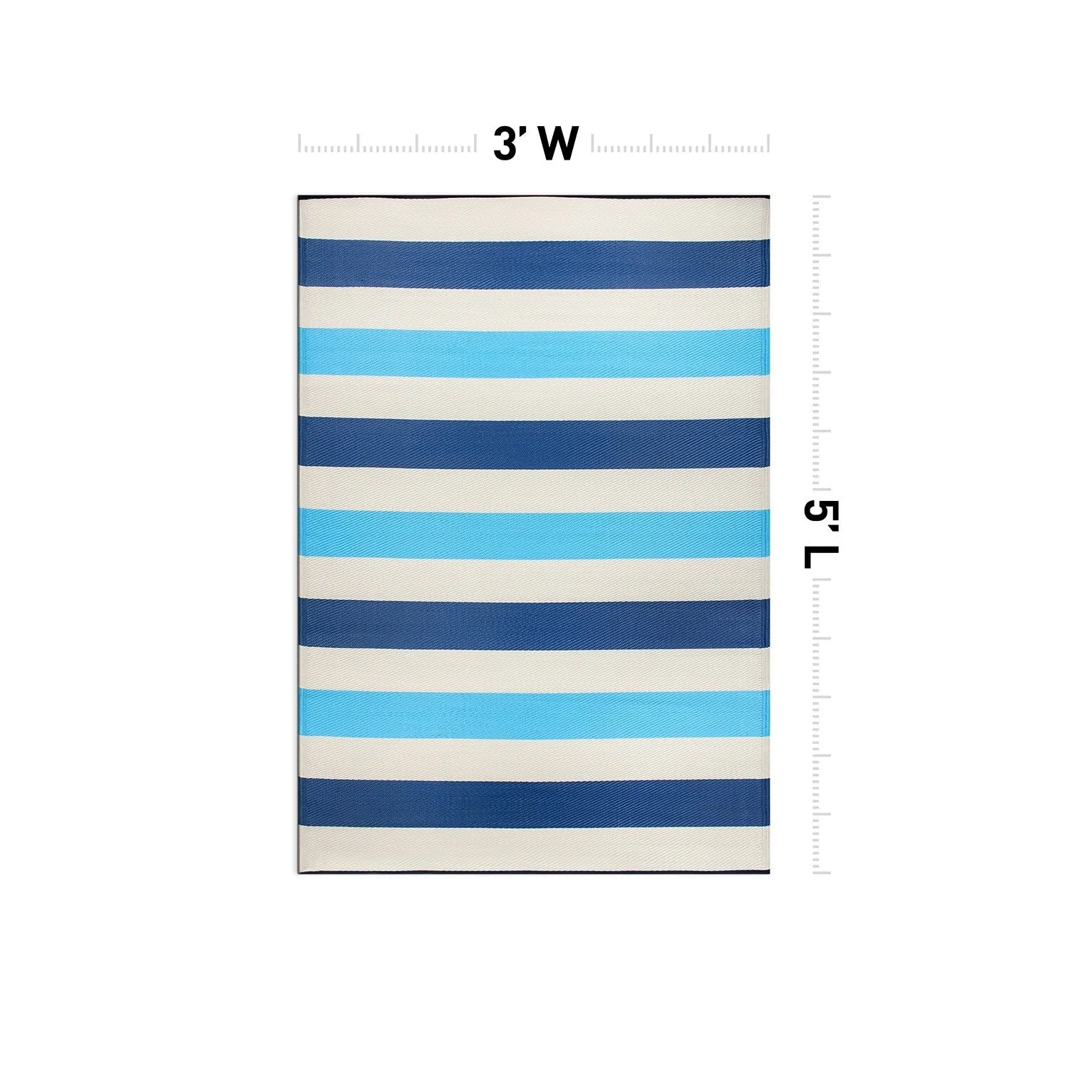 World Rug Gallery Contemporary Stripe Reversible Recycled Plastic Outdoor Rugs