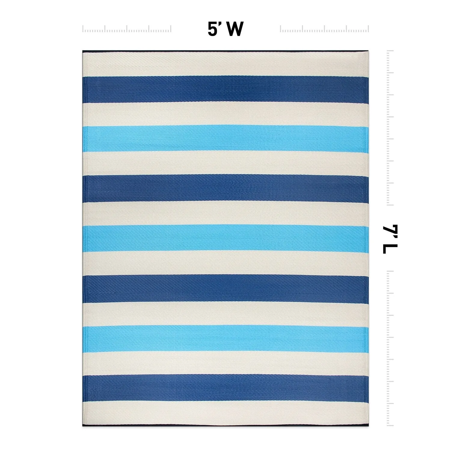 World Rug Gallery Contemporary Stripe Reversible Recycled Plastic Outdoor Rugs