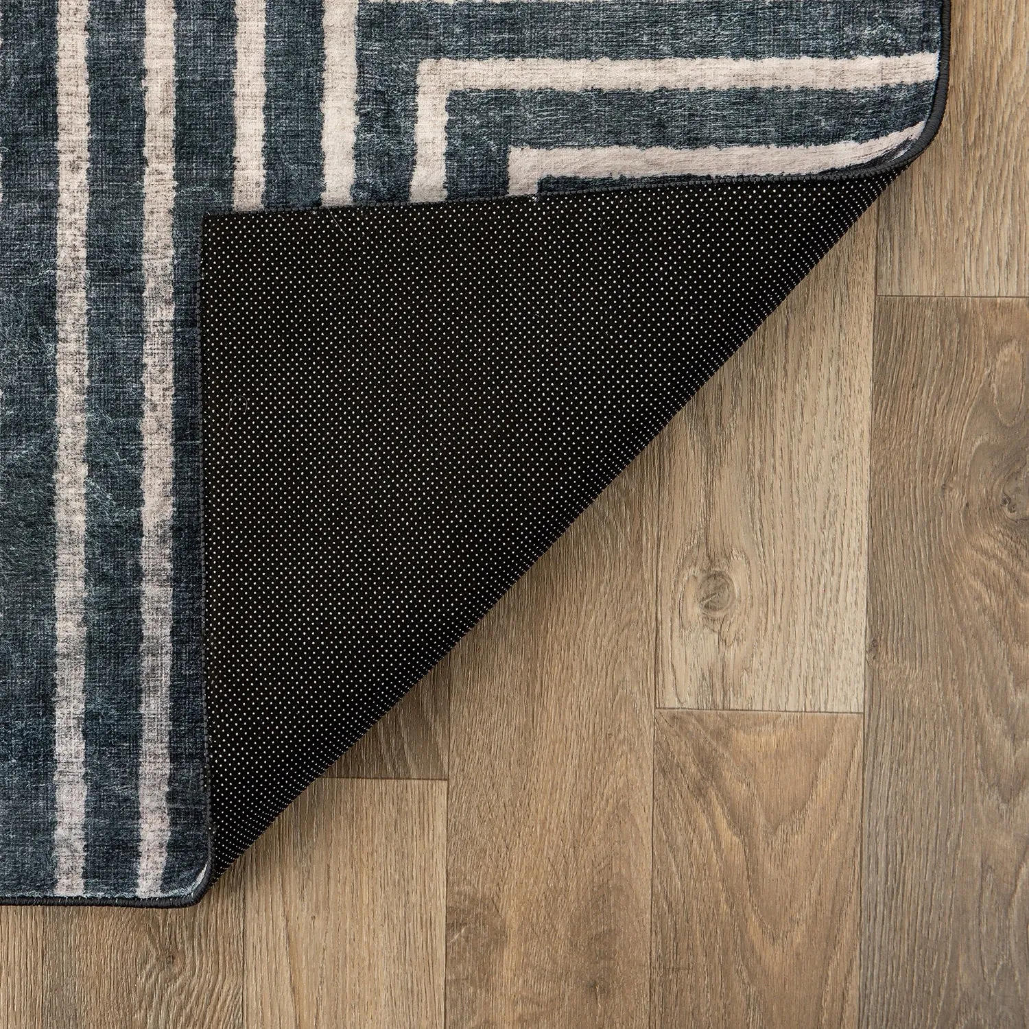 World Rug Gallery Distressed Bohemian Stripes Washable Non Slip Area Rug