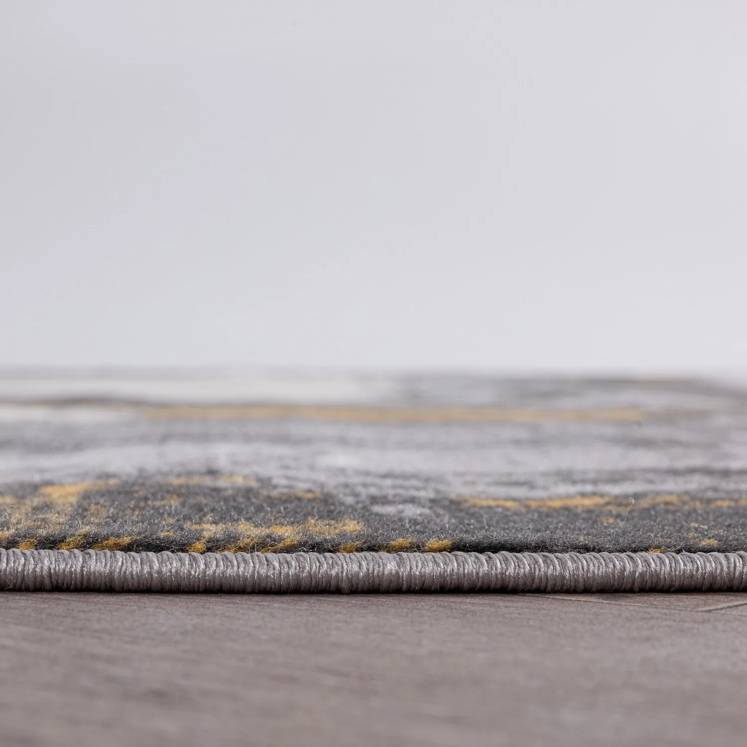 World Rug Gallery Distressed Contemporary Abstract Watercolor Area Rug