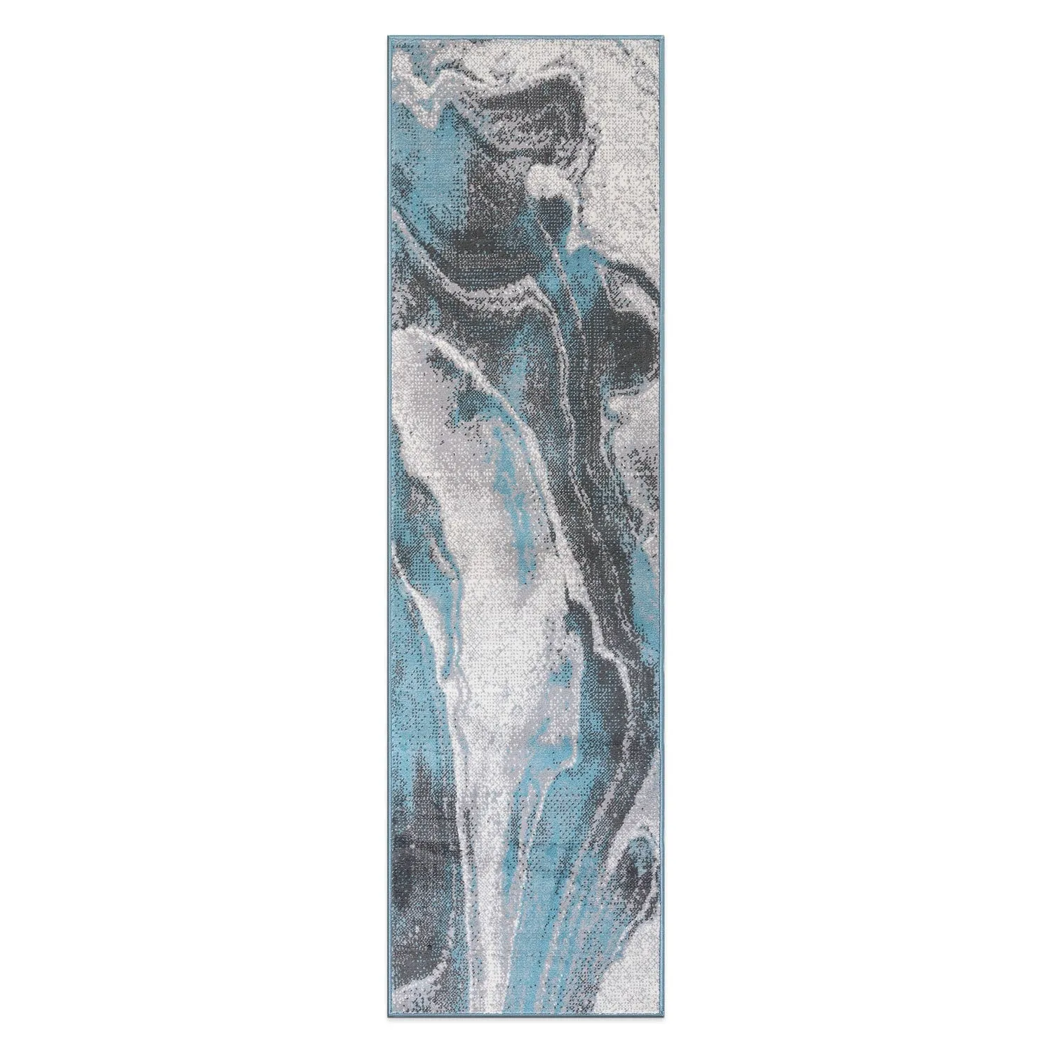 World Rug Gallery Distressed Contemporary Abstract Watercolor Area Rug