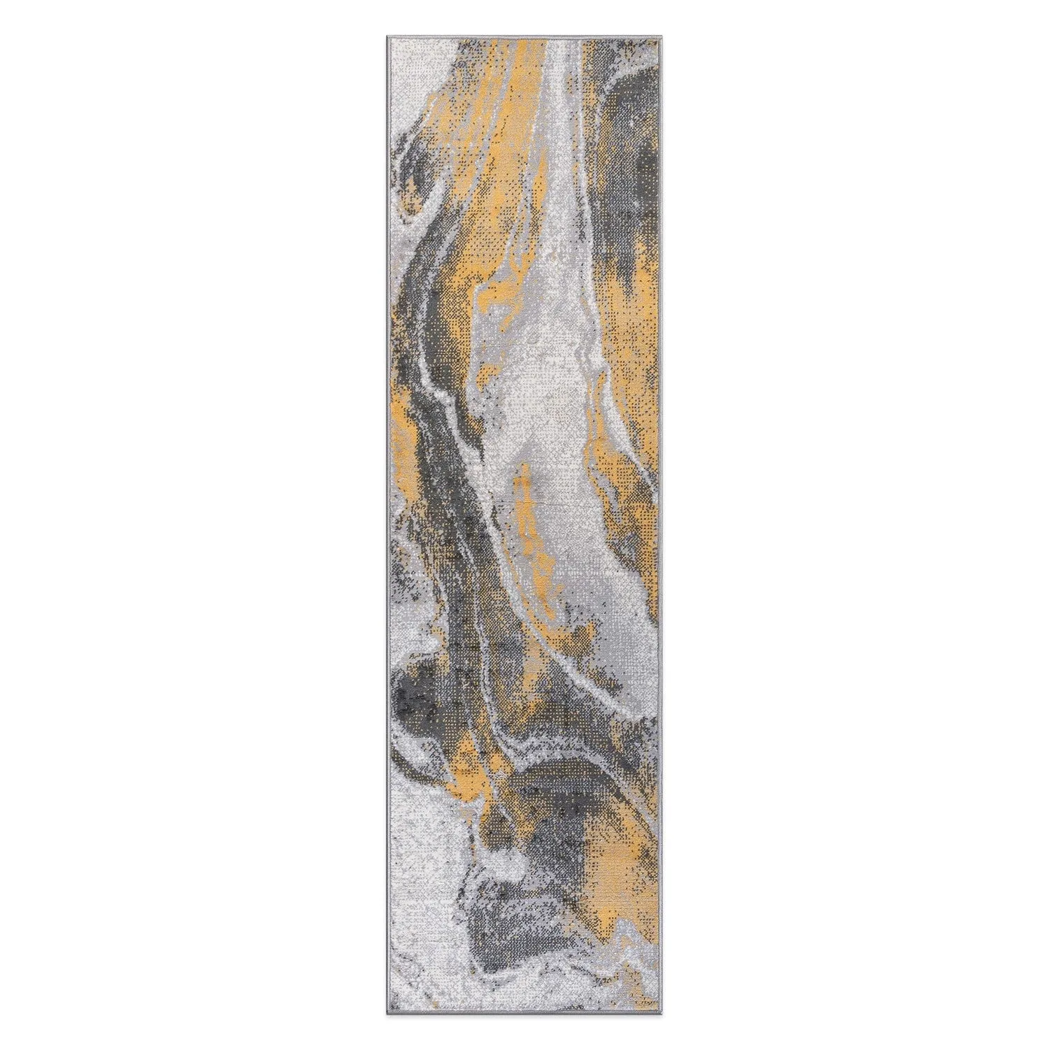 World Rug Gallery Distressed Contemporary Abstract Watercolor Area Rug