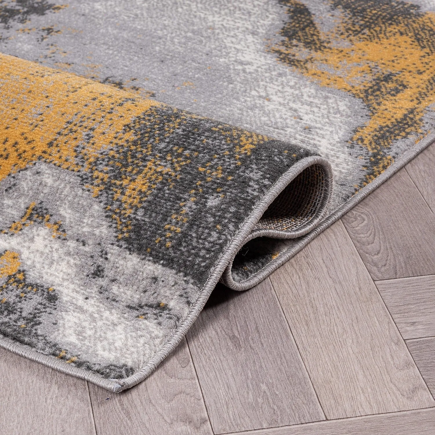 World Rug Gallery Distressed Contemporary Abstract Watercolor Area Rug