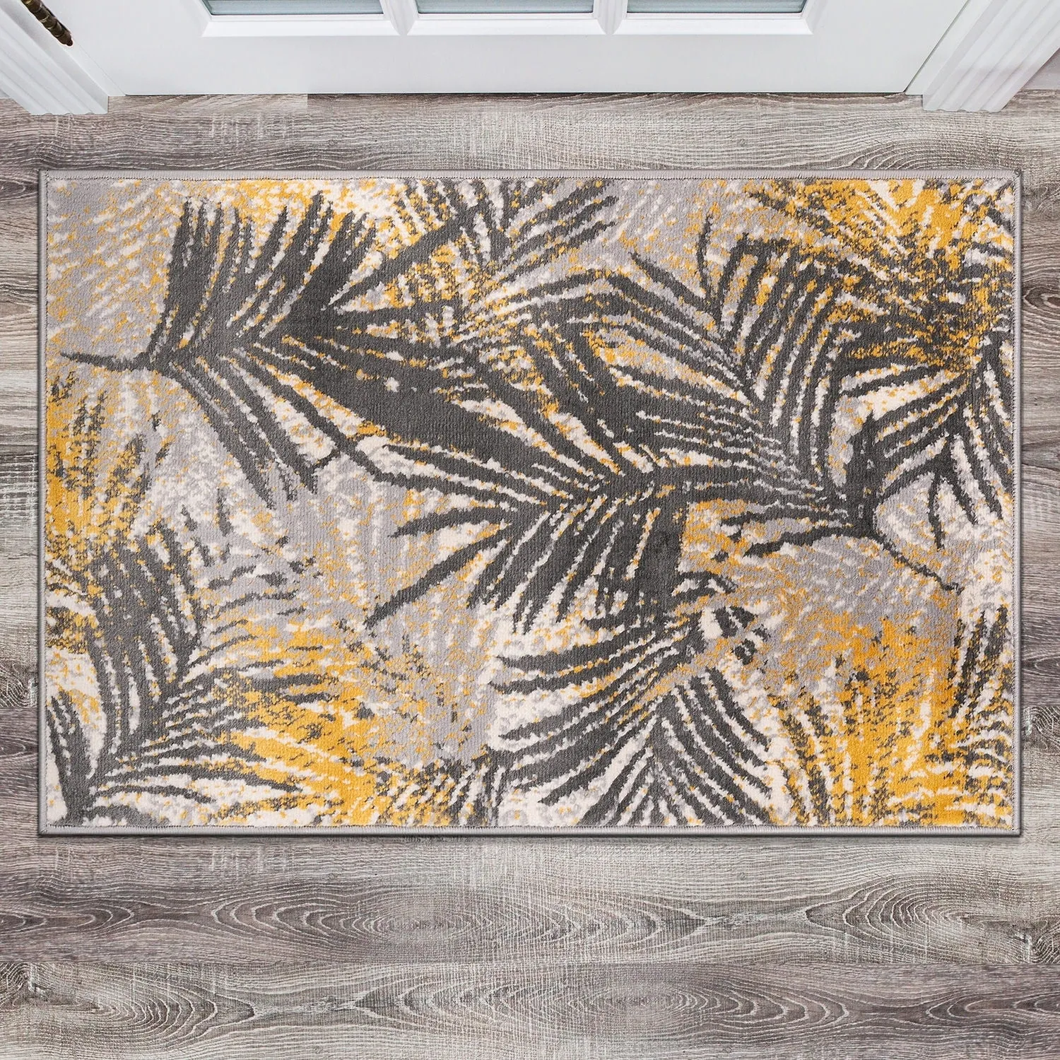 World Rug Gallery Edinburgh Floral Leaves Area Rug